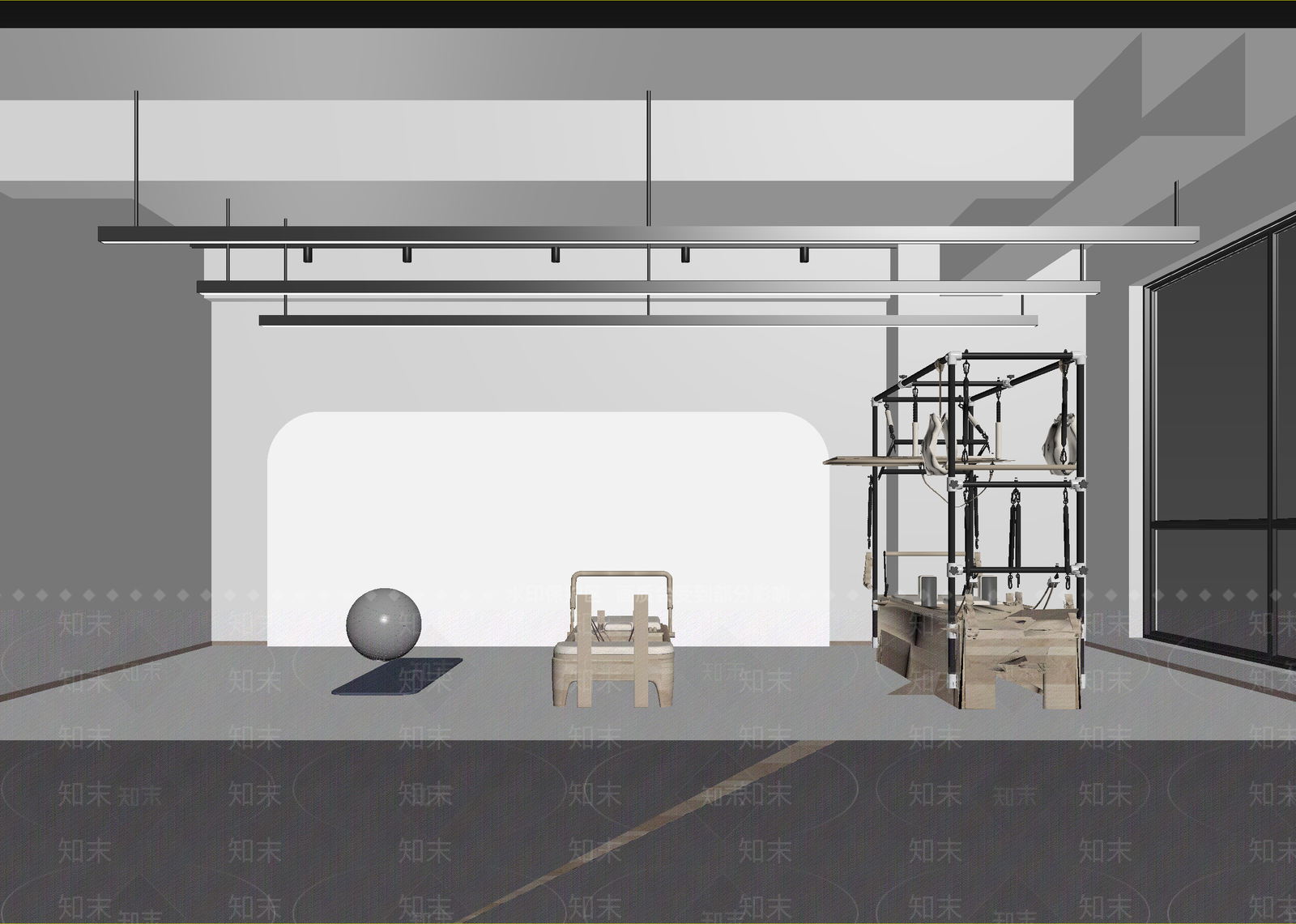 现代健身房3D模型下载【ID:1214433956】