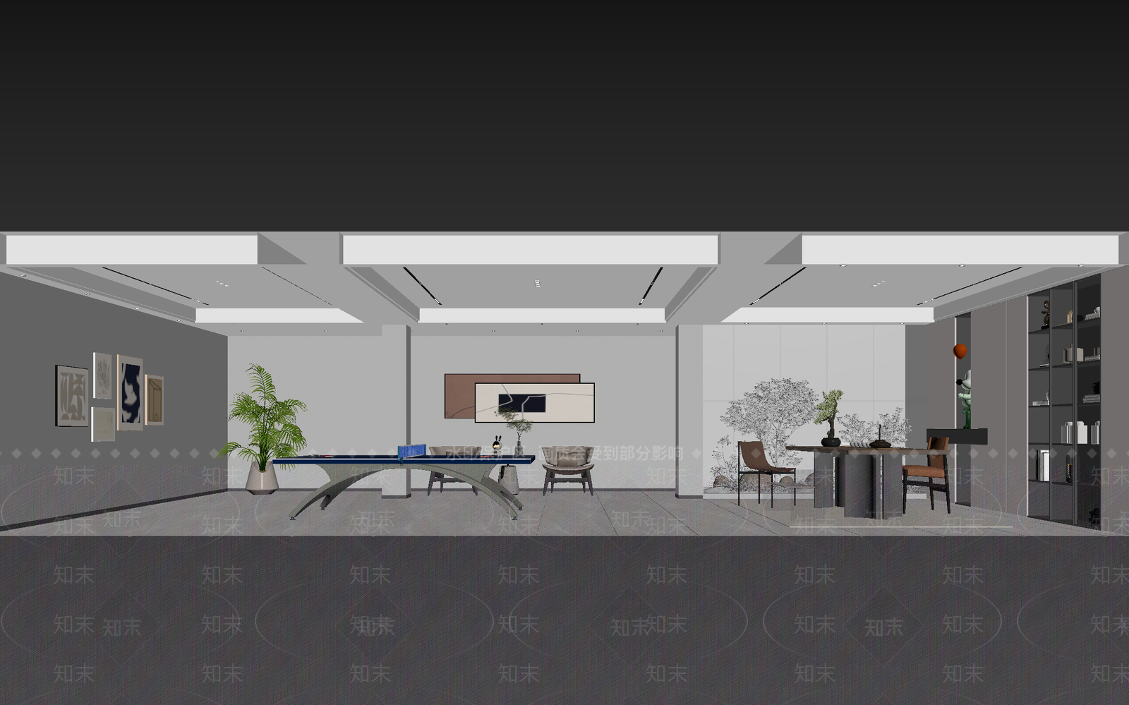 新中式活动室3D模型下载【ID:1213953215】