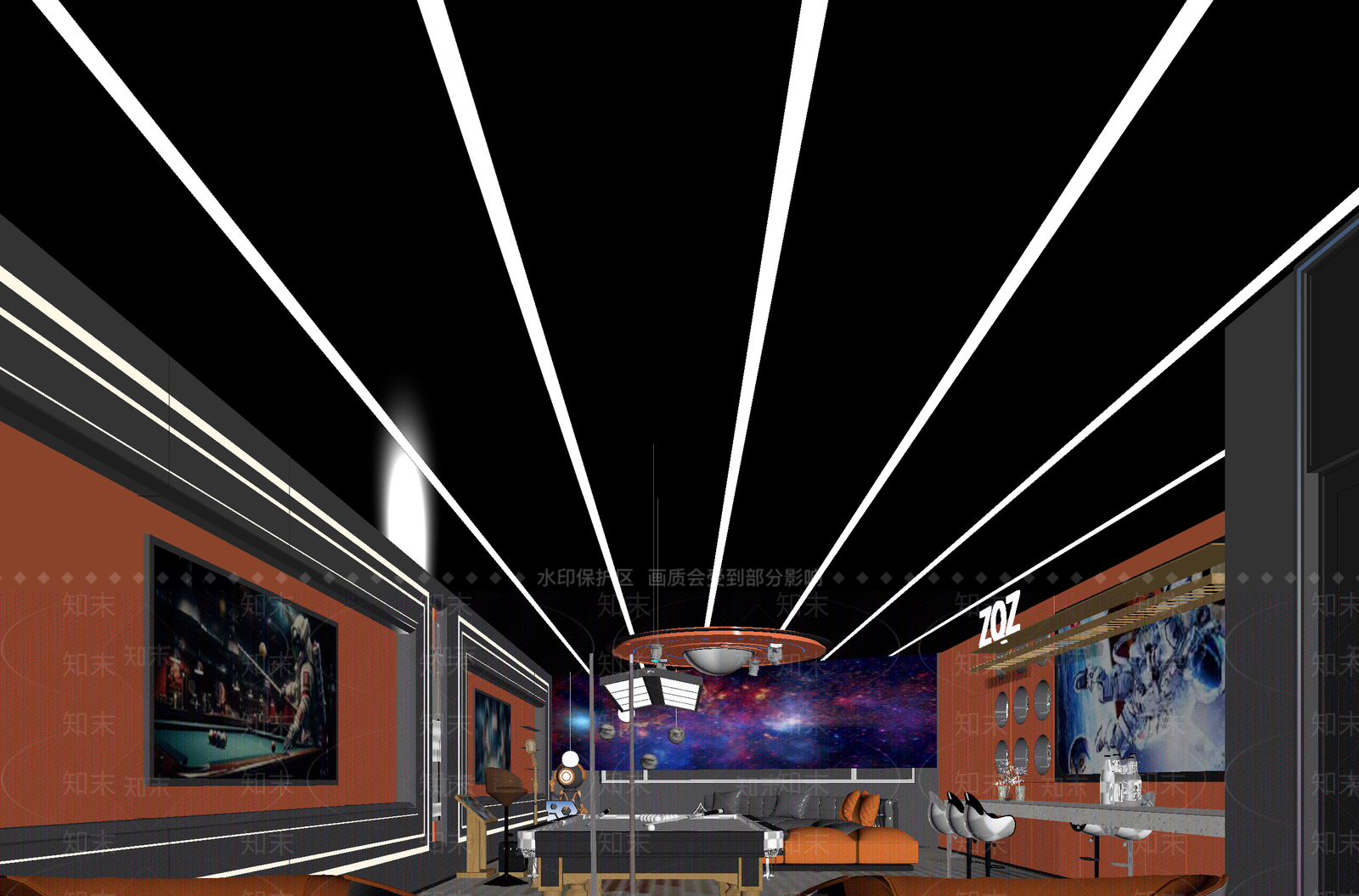 现代电竞房3D模型下载【ID:1214653316】