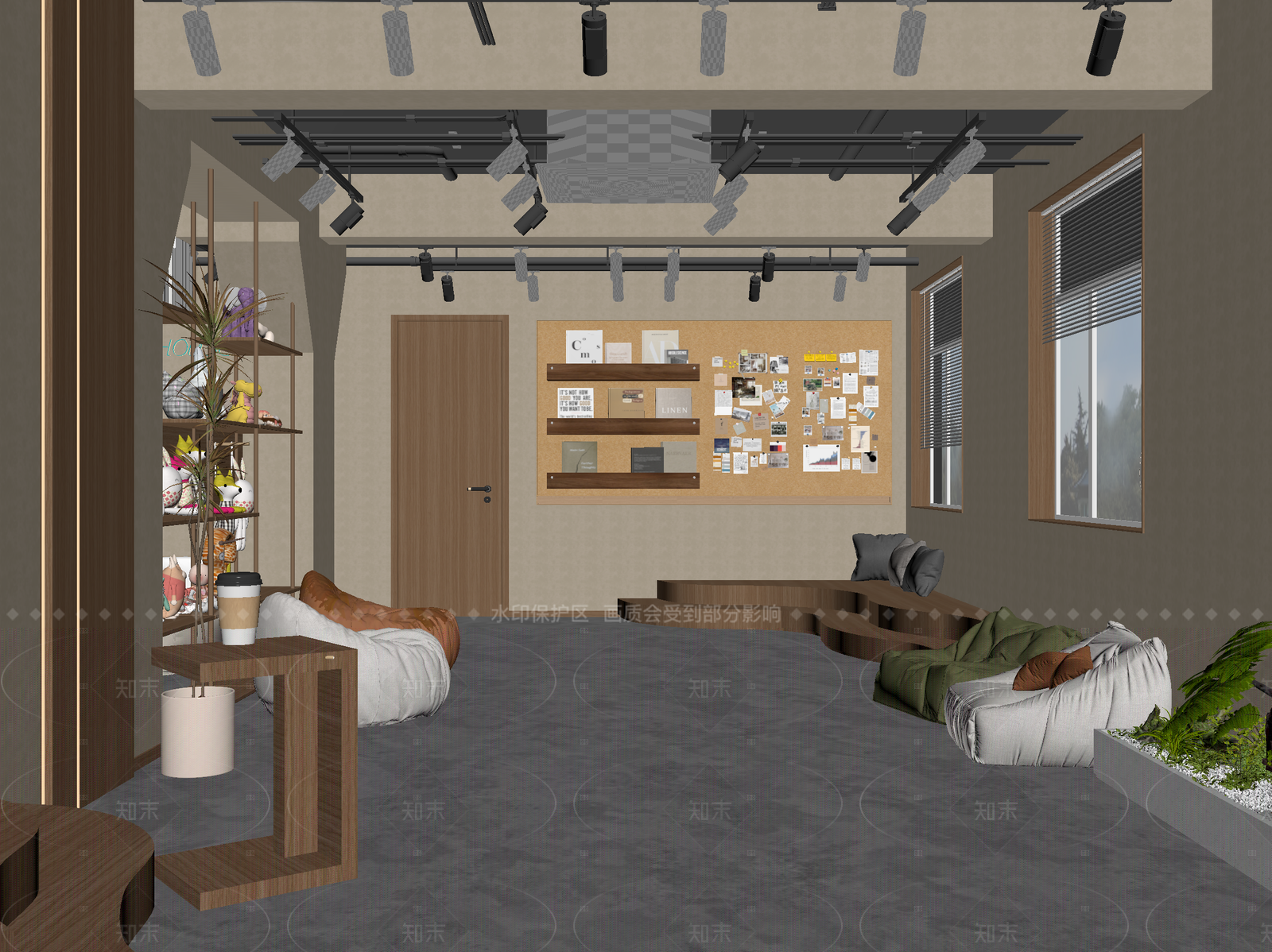 现代休息区3D模型下载【ID:1214575460】