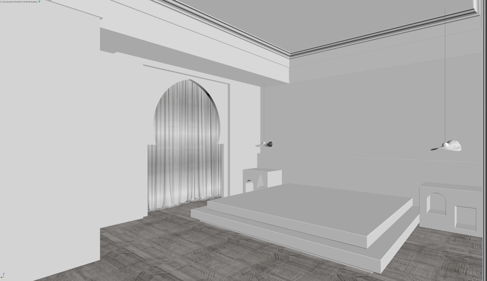 侘寂家居卧室3D模型下载【ID:1222007718】
