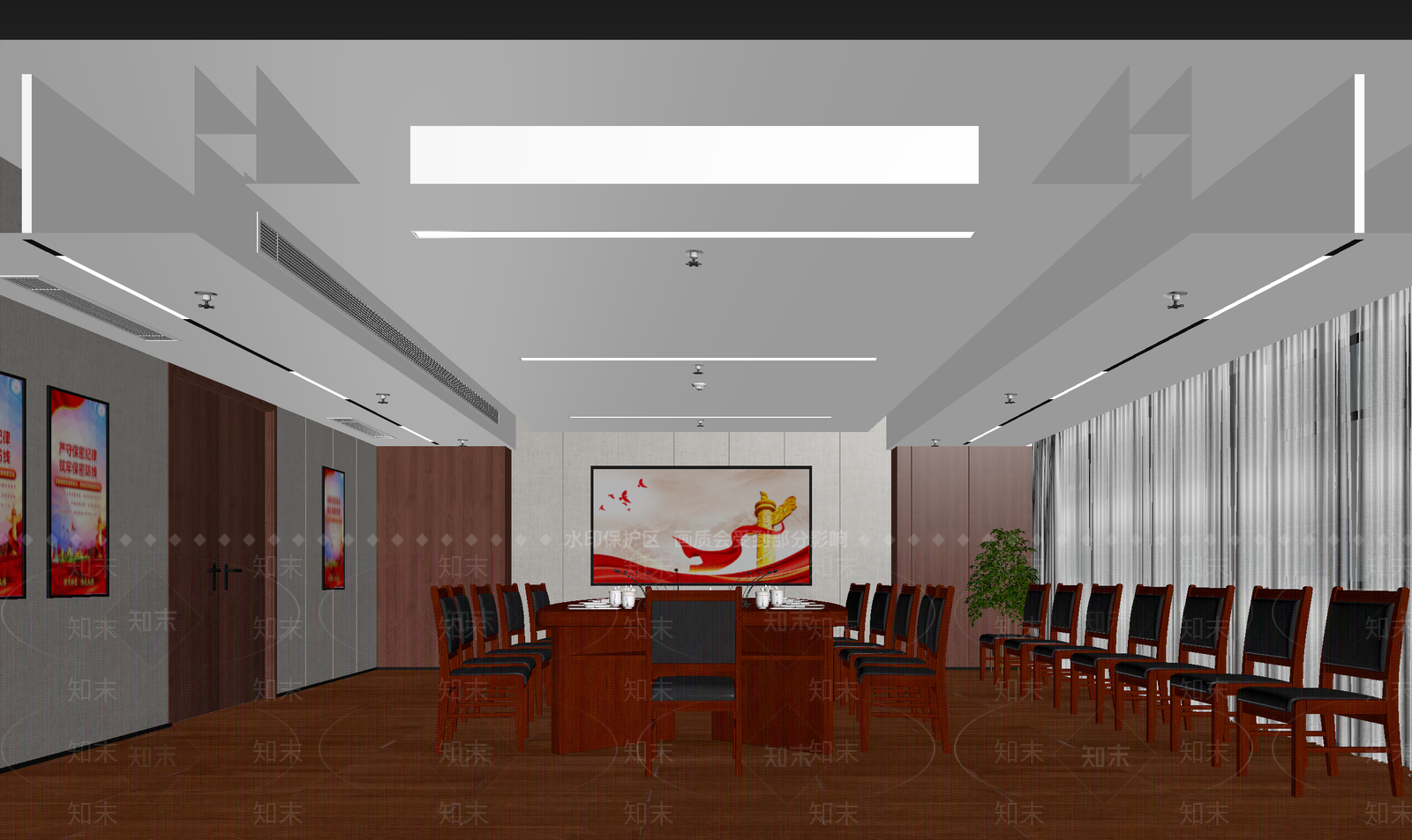 党建室3D模型下载【ID:1214092122】