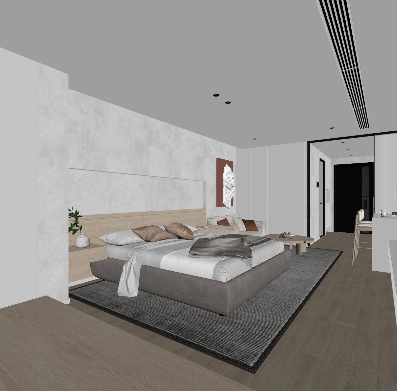 现代家居卧室3D模型下载【ID:1221501640】