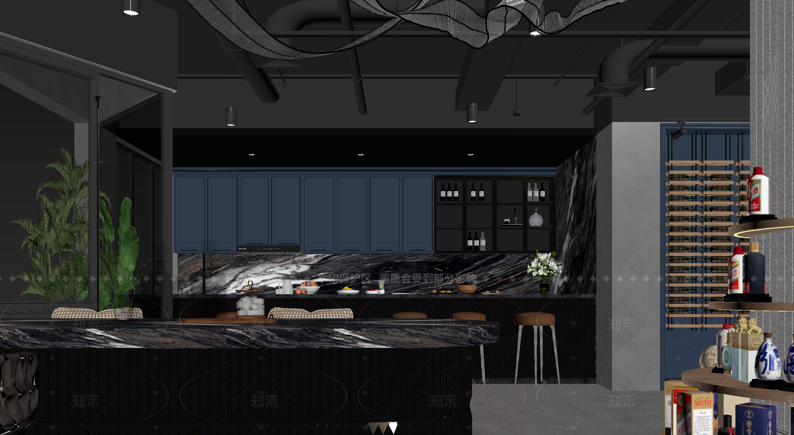 现代酒吧3D模型下载【ID:1214645667】