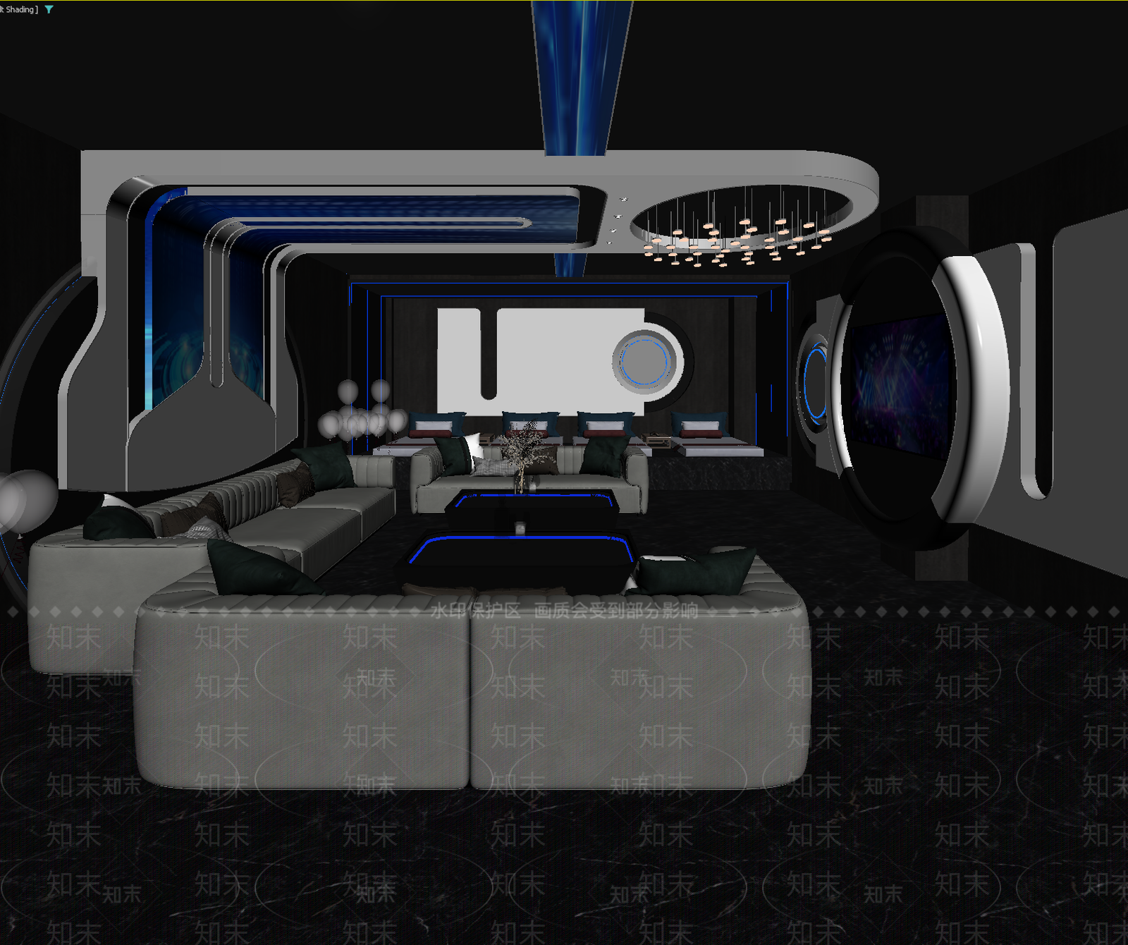 电竞房3D模型下载【ID:1213963996】