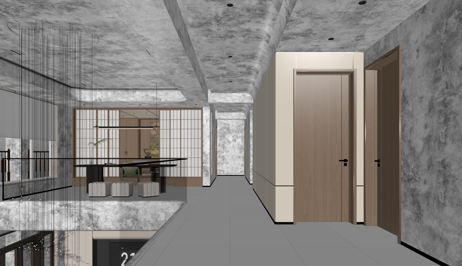 现代挑空客厅3D模型下载【ID:1222081363】