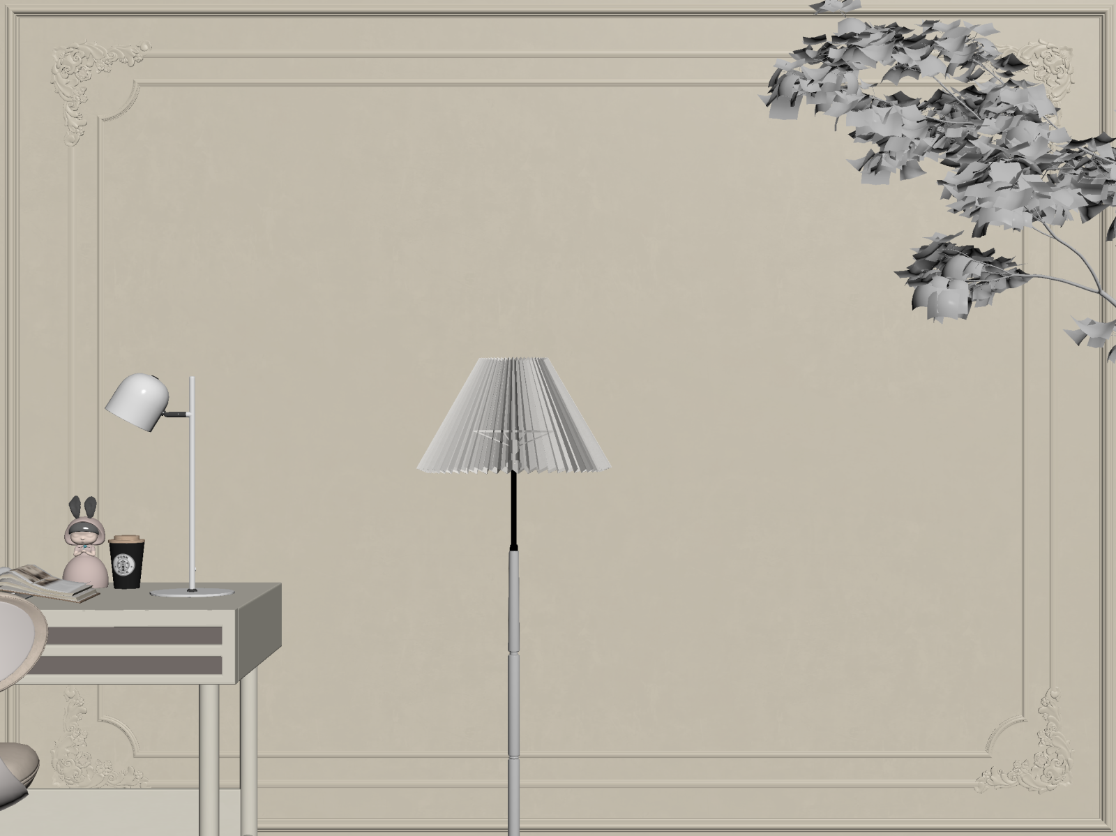 现代落地灯3D模型下载【ID:1221874753】