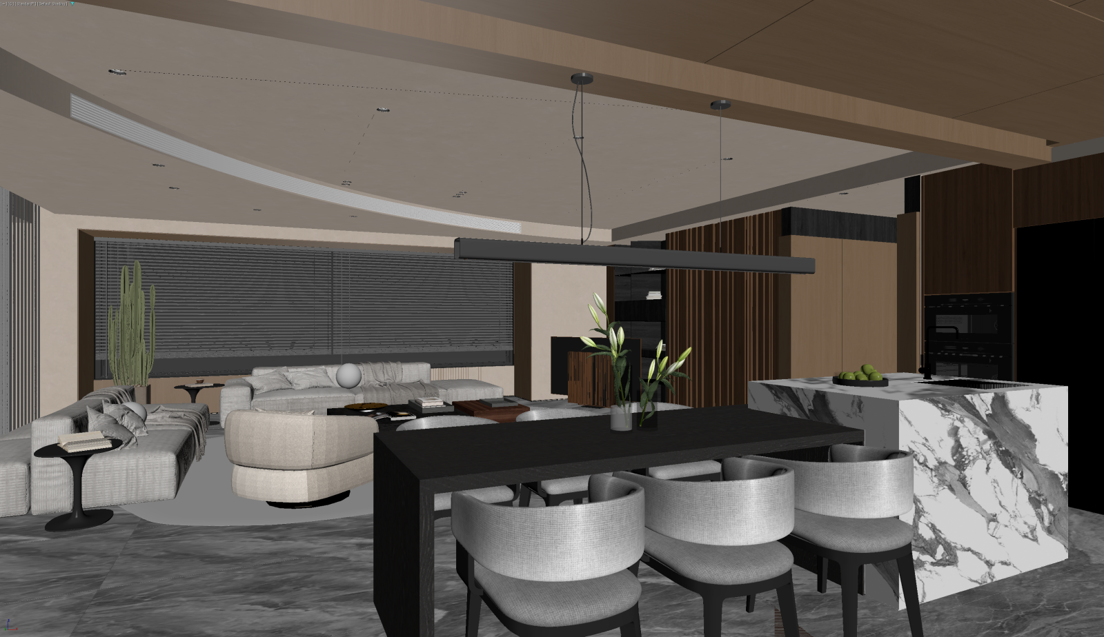 轻奢客餐厅3D模型下载【ID:1221523051】