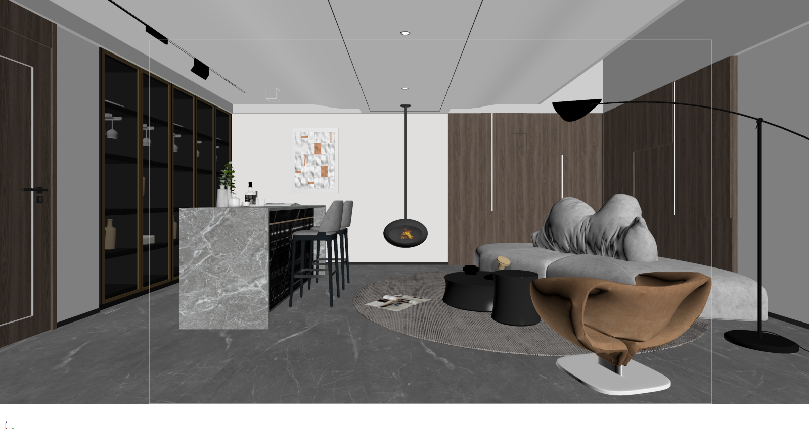 现代客餐厅3D模型下载【ID:1221900331】