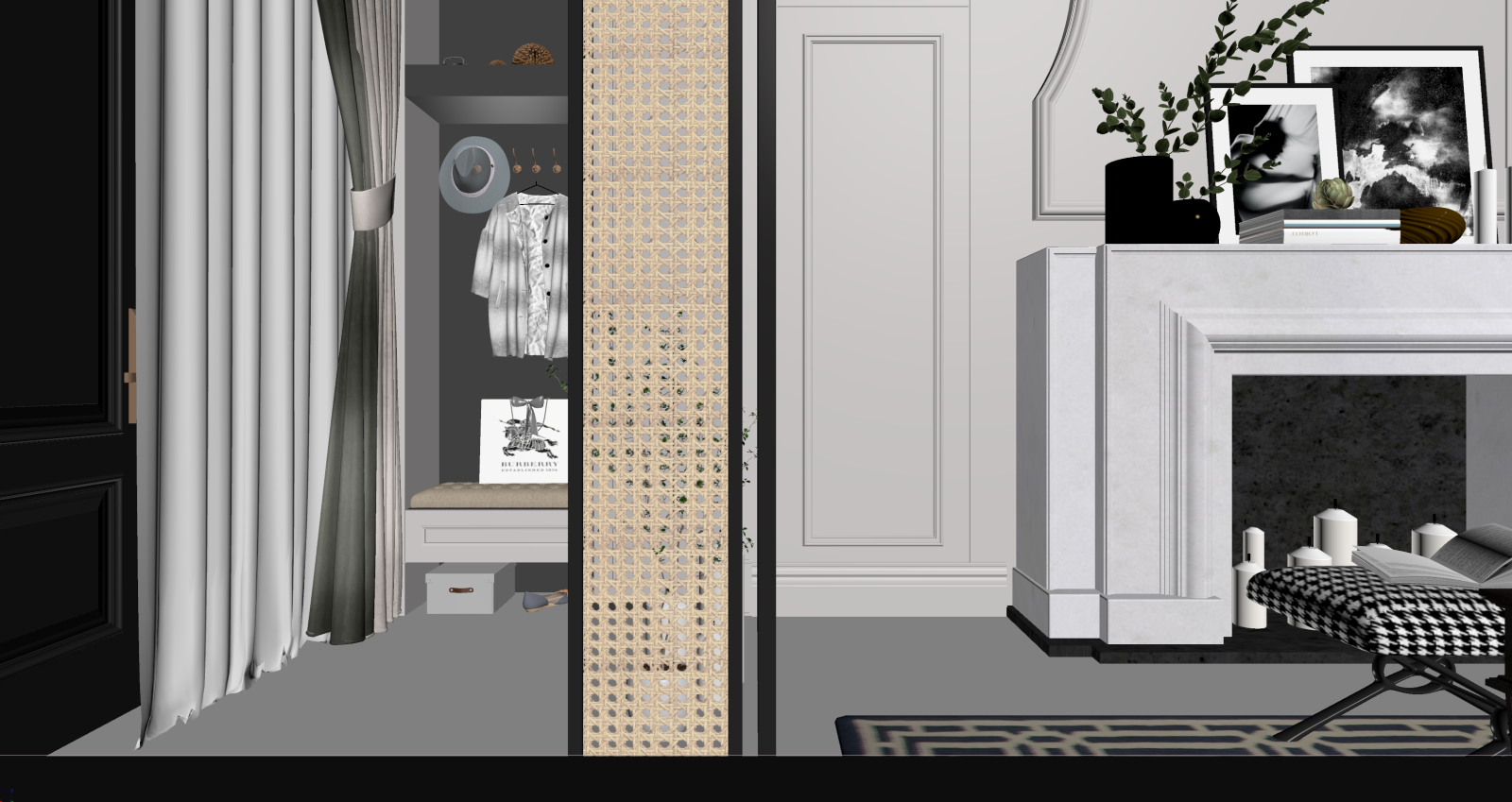 简欧玄关3D模型下载【ID:1221783227】