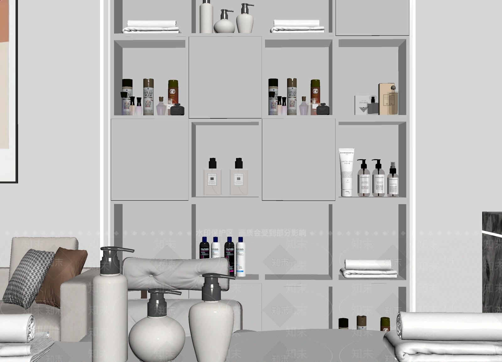 现代美容院3D模型下载【ID:1214228491】
