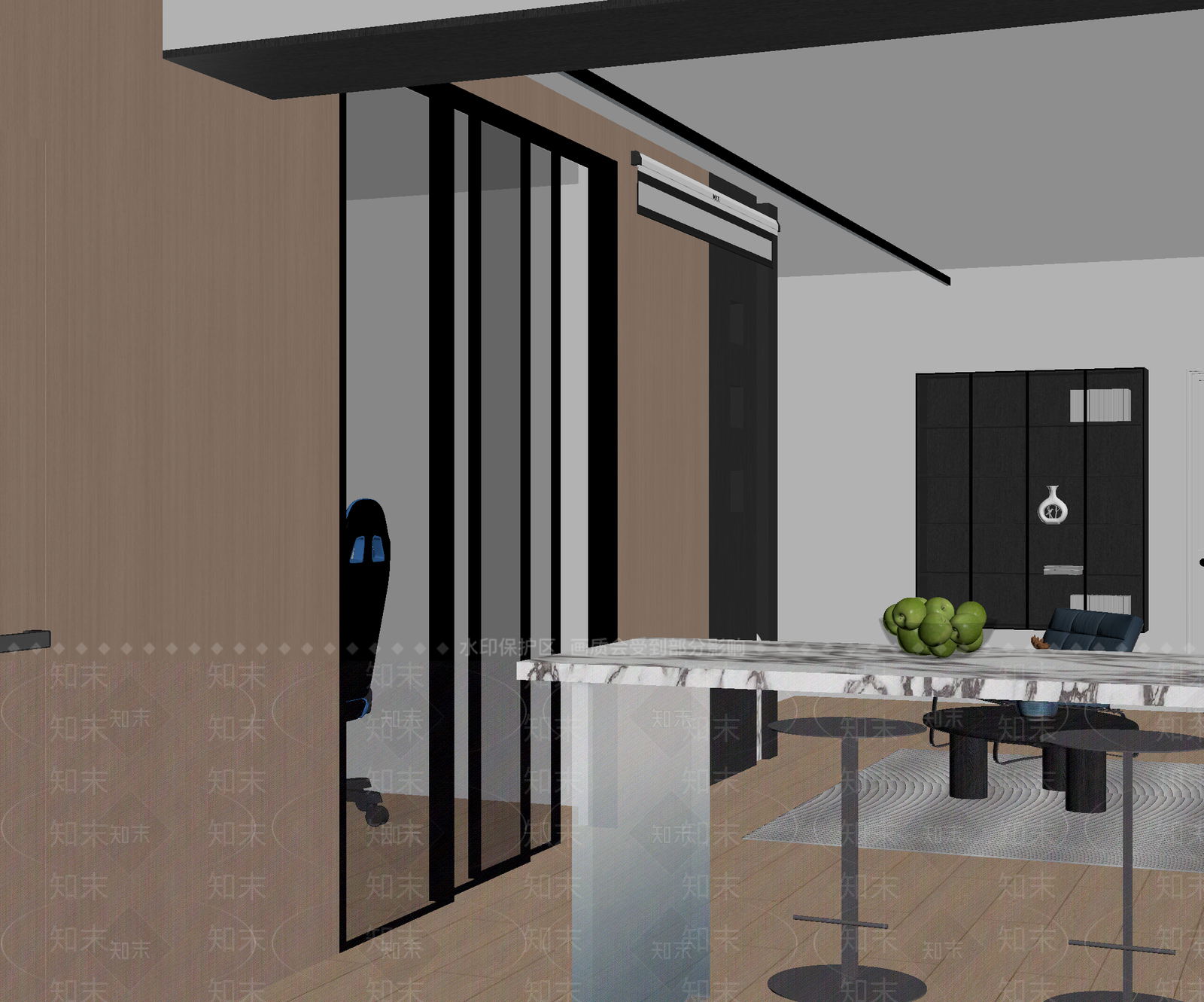 现代办公大厅3D模型下载【ID:1214434501】