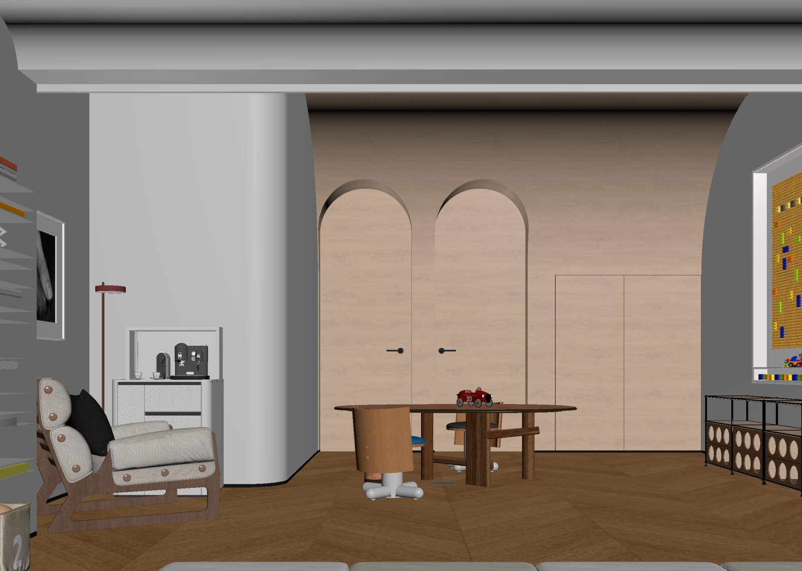 现代客餐厅3D模型下载【ID:1221499654】