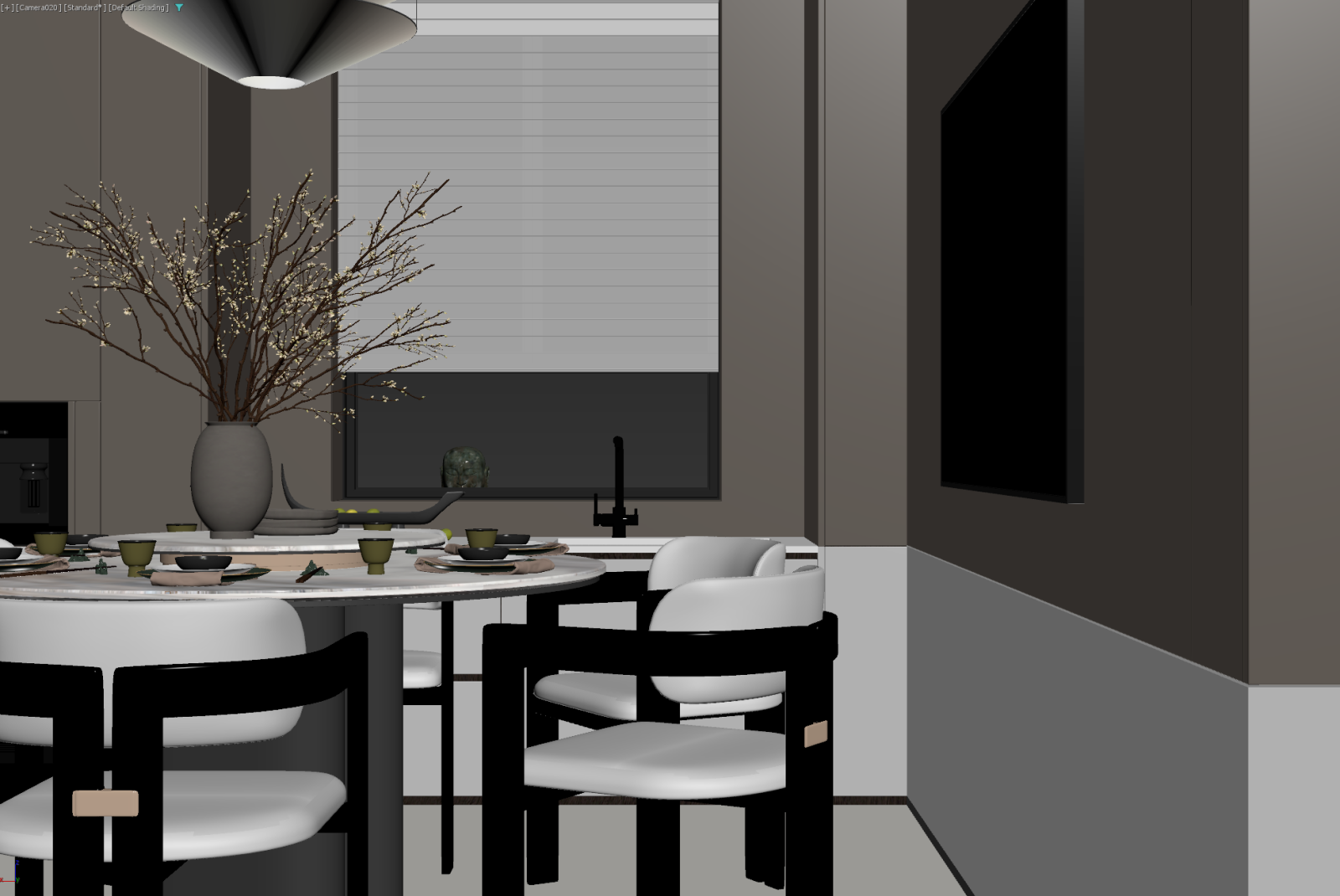 中式酒店餐厅3D模型下载【ID:1221767366】