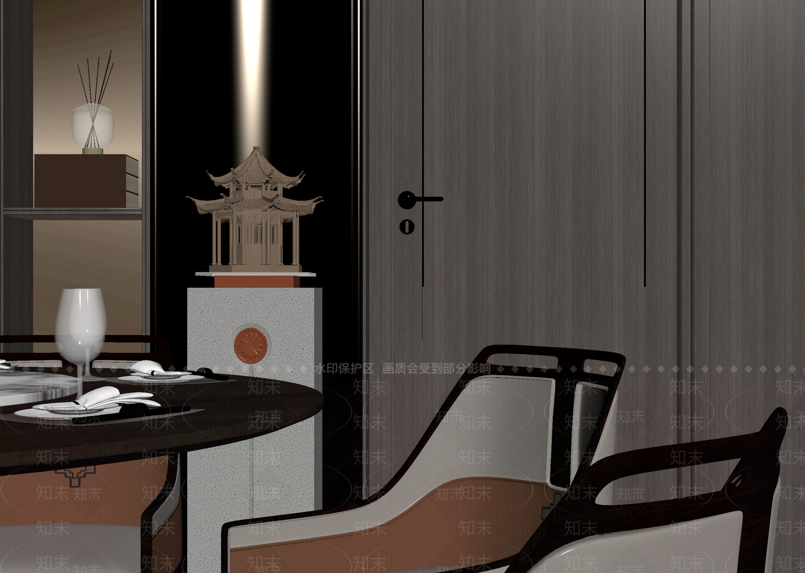 新中式包厢3D模型下载【ID:1214427405】