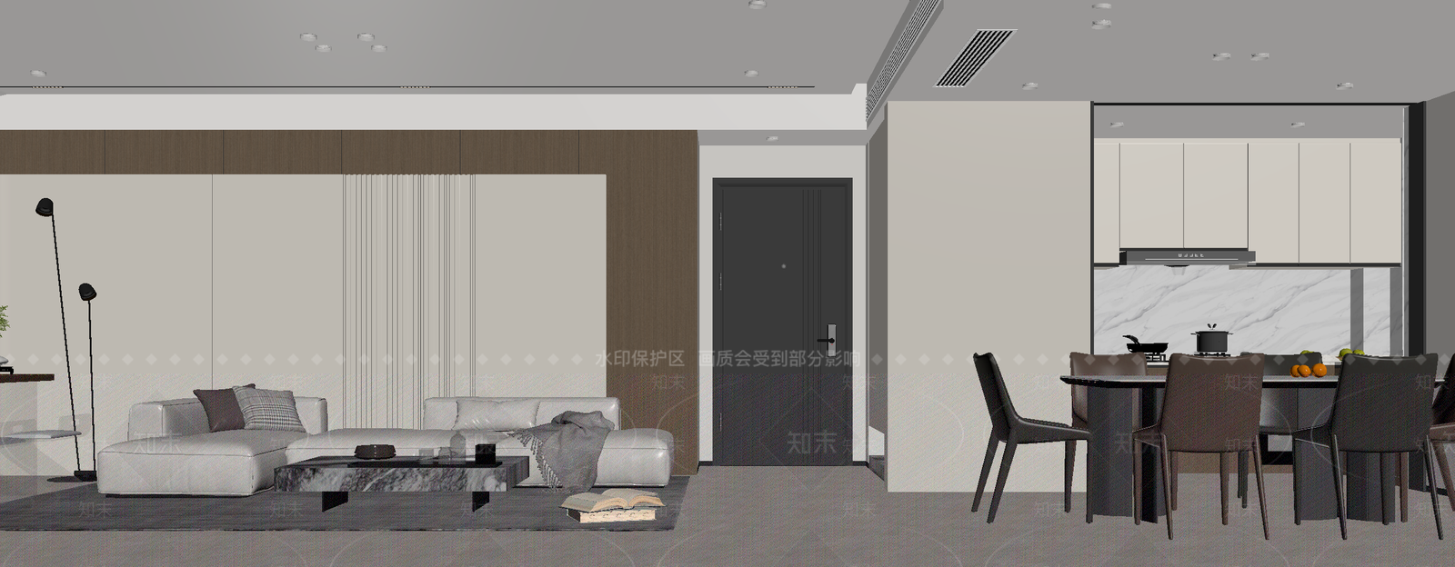 现代客餐厅3D模型下载【ID:1215178659】