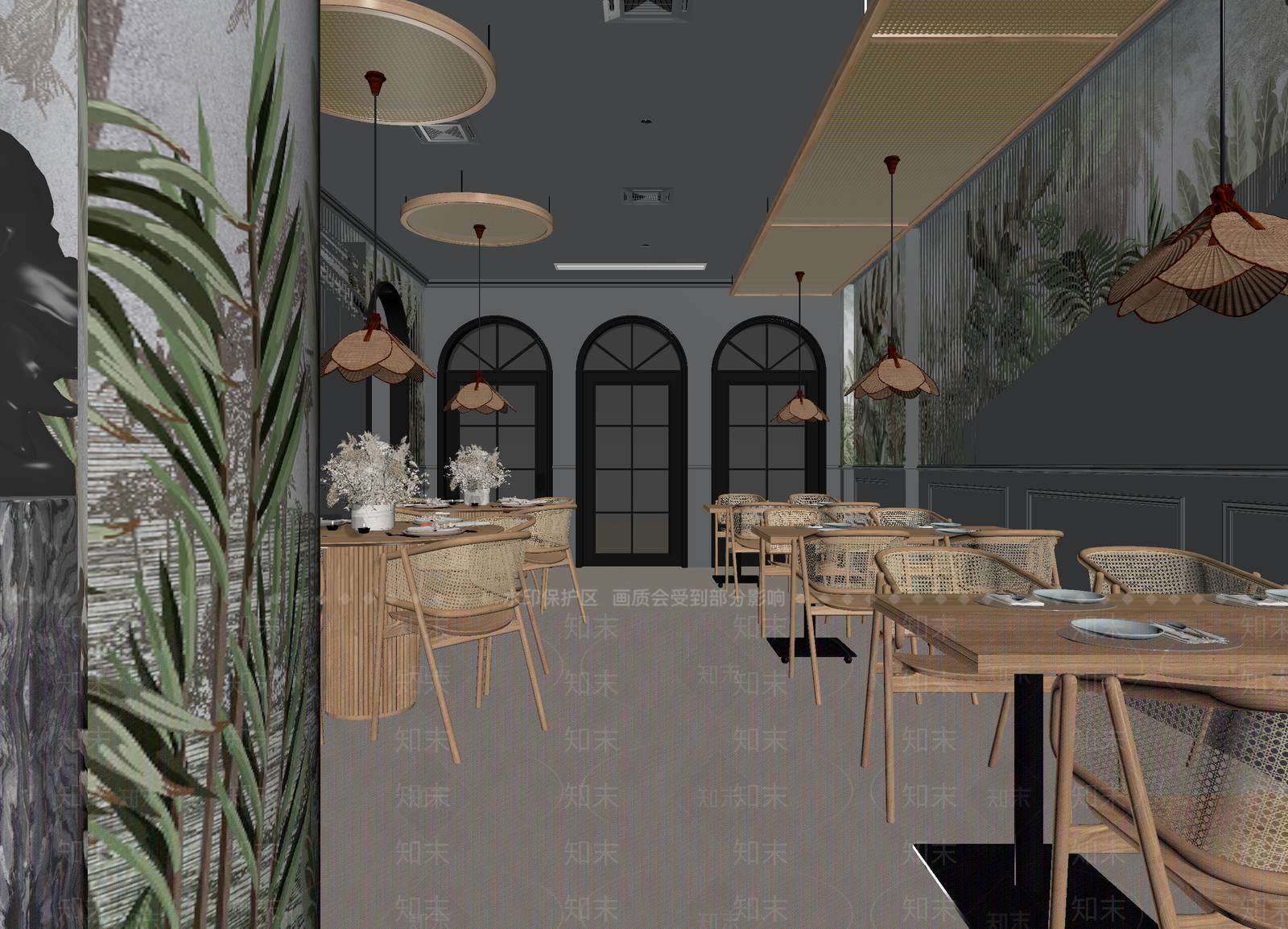 法式咖啡厅3D模型下载【ID:1214024410】