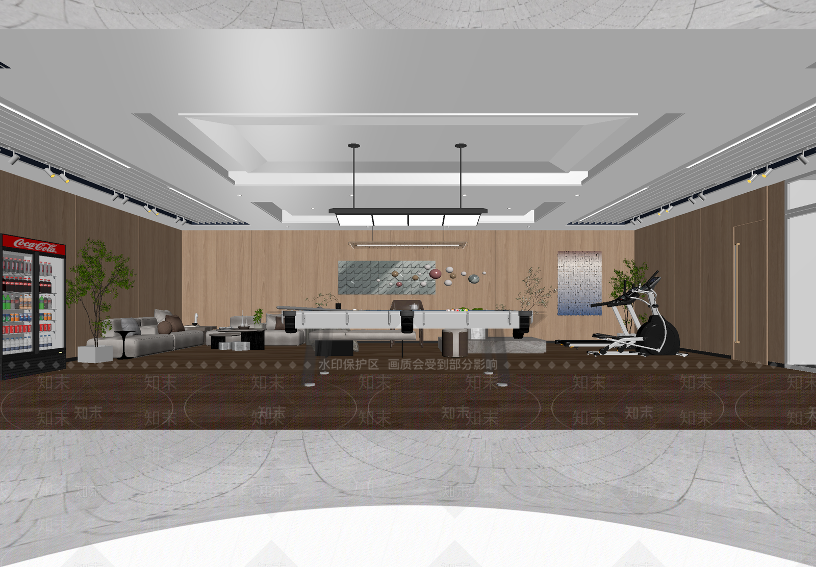 现代活动室3D模型下载【ID:1214037165】