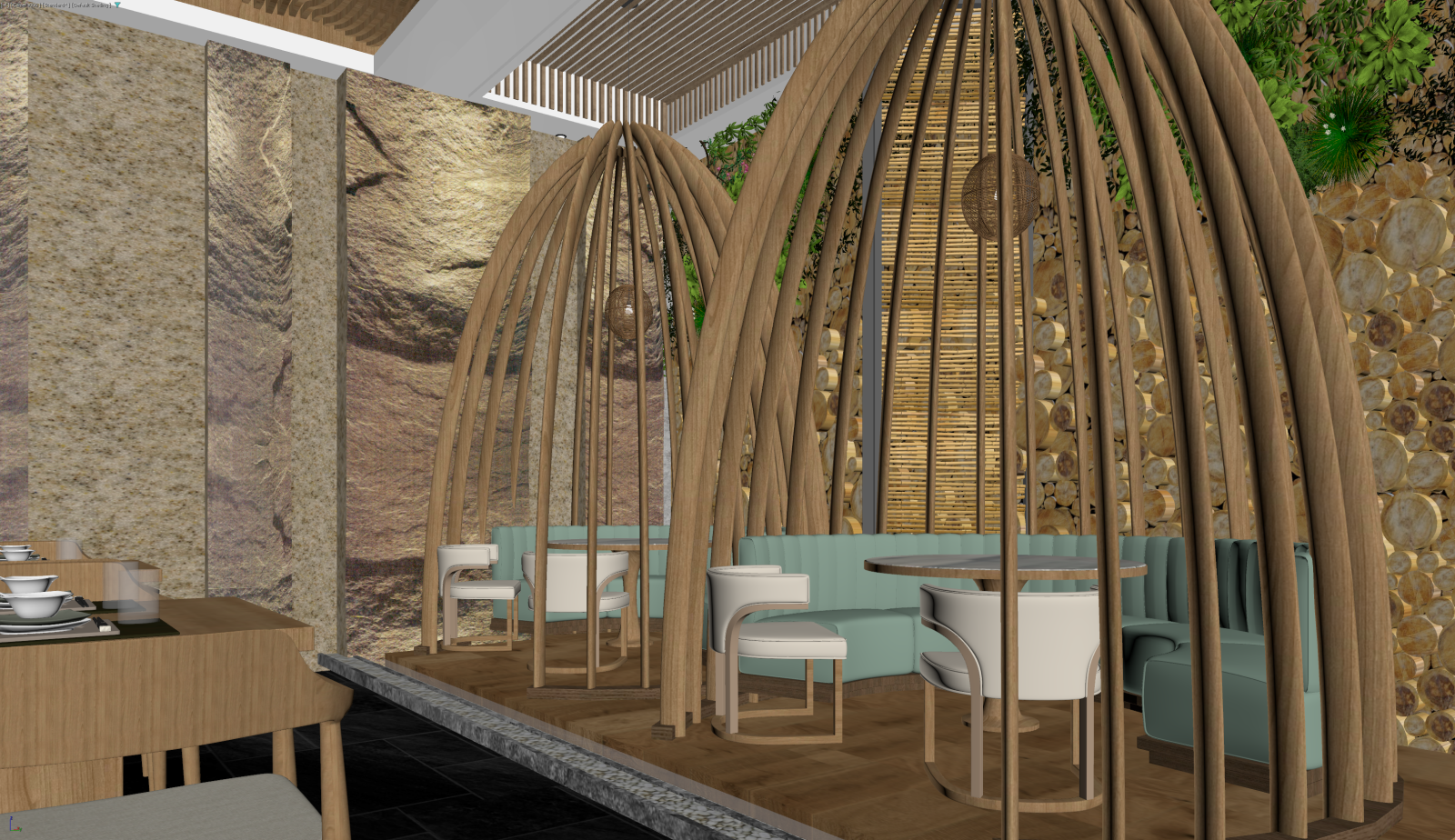 现代酒店餐厅3D模型下载【ID:1221710258】
