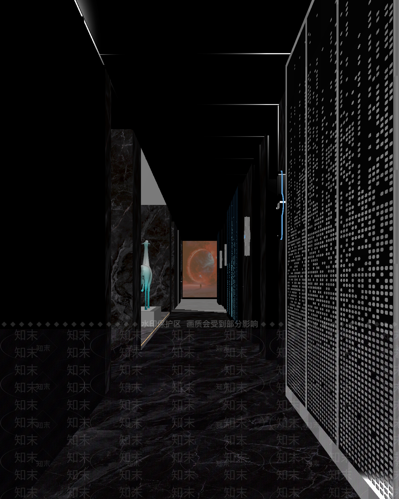 现代走廊3D模型下载【ID:1214737404】