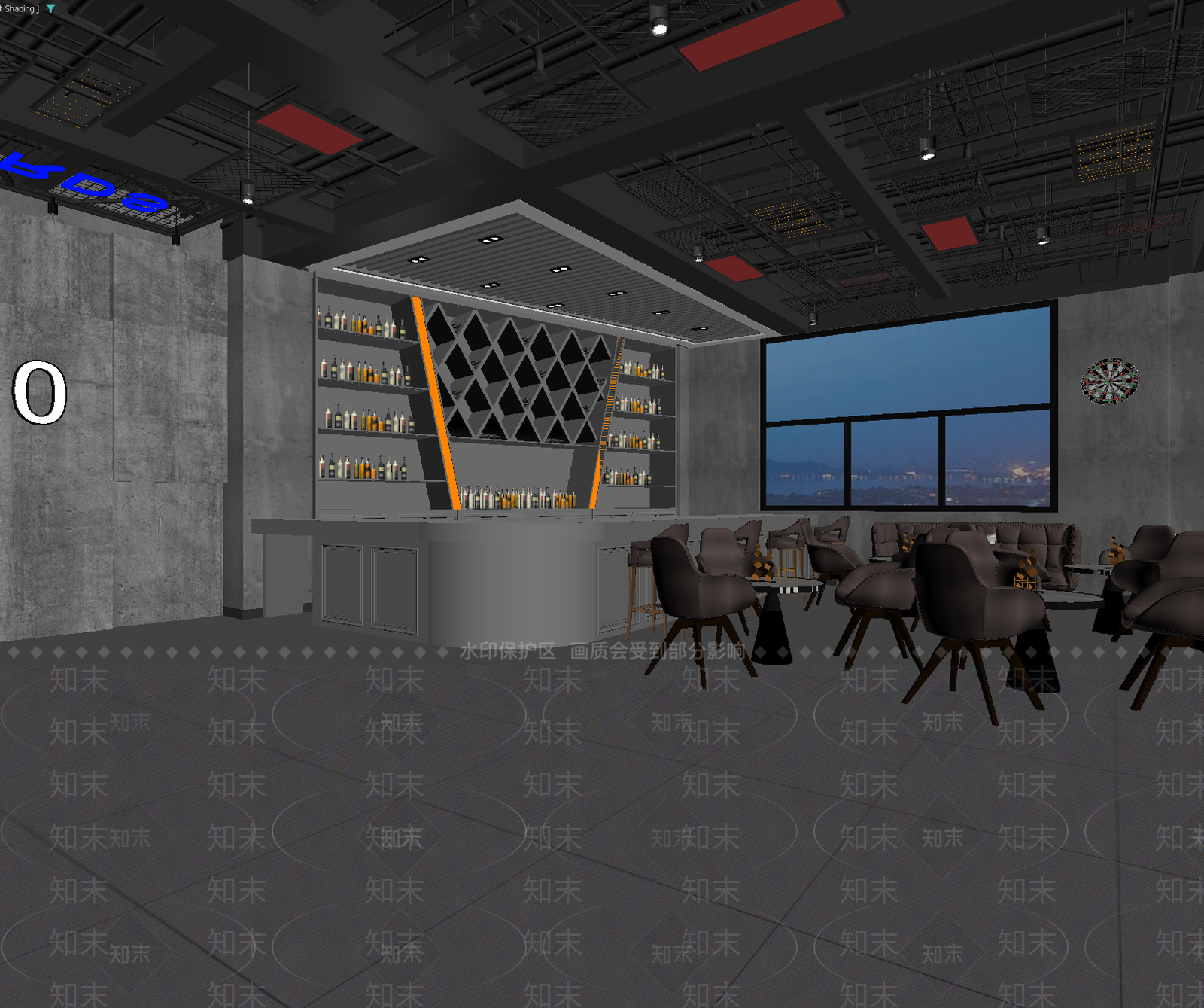 工业风酒吧3D模型下载【ID:1213939197】