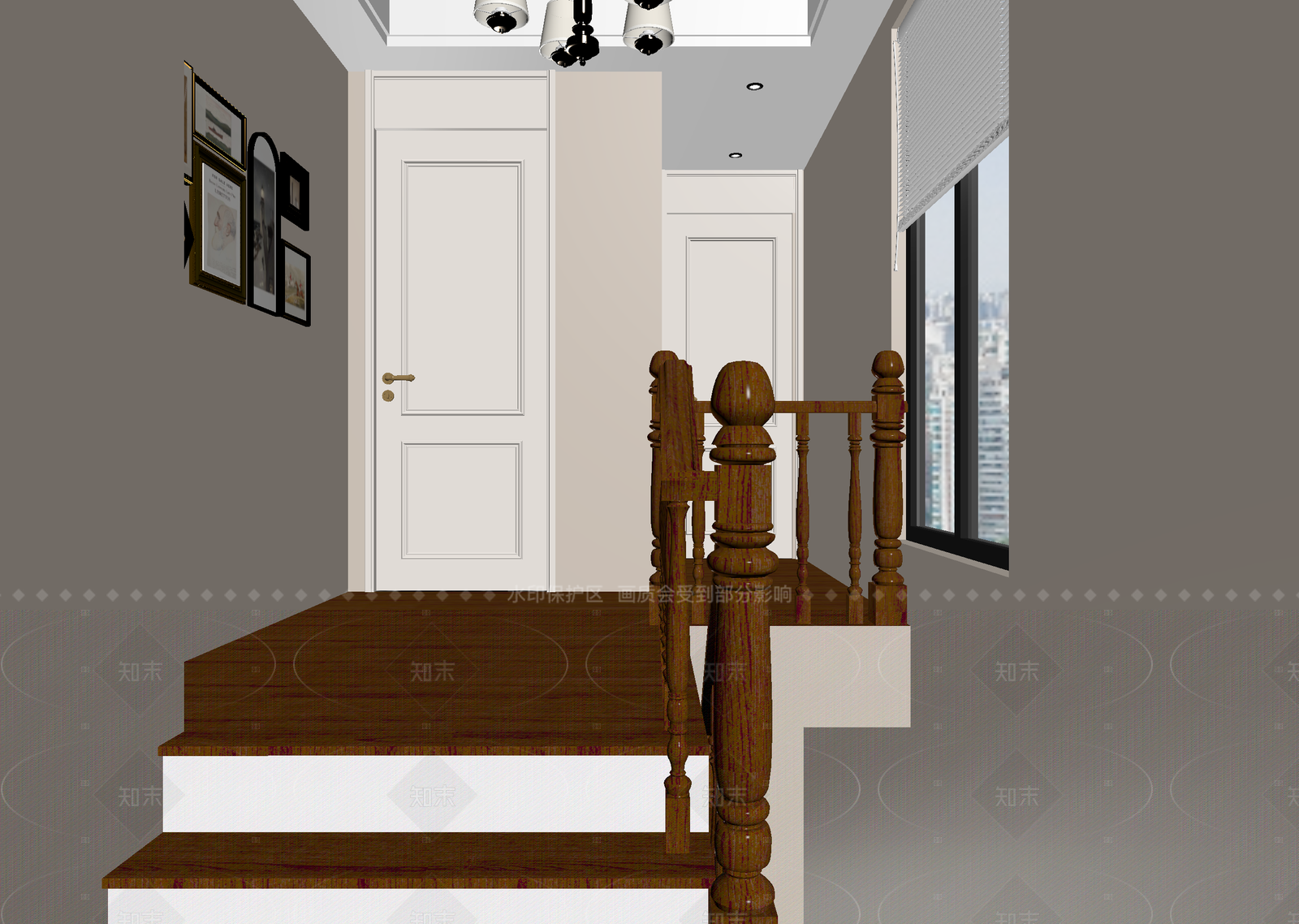 美式玄关3D模型下载【ID:1214622642】