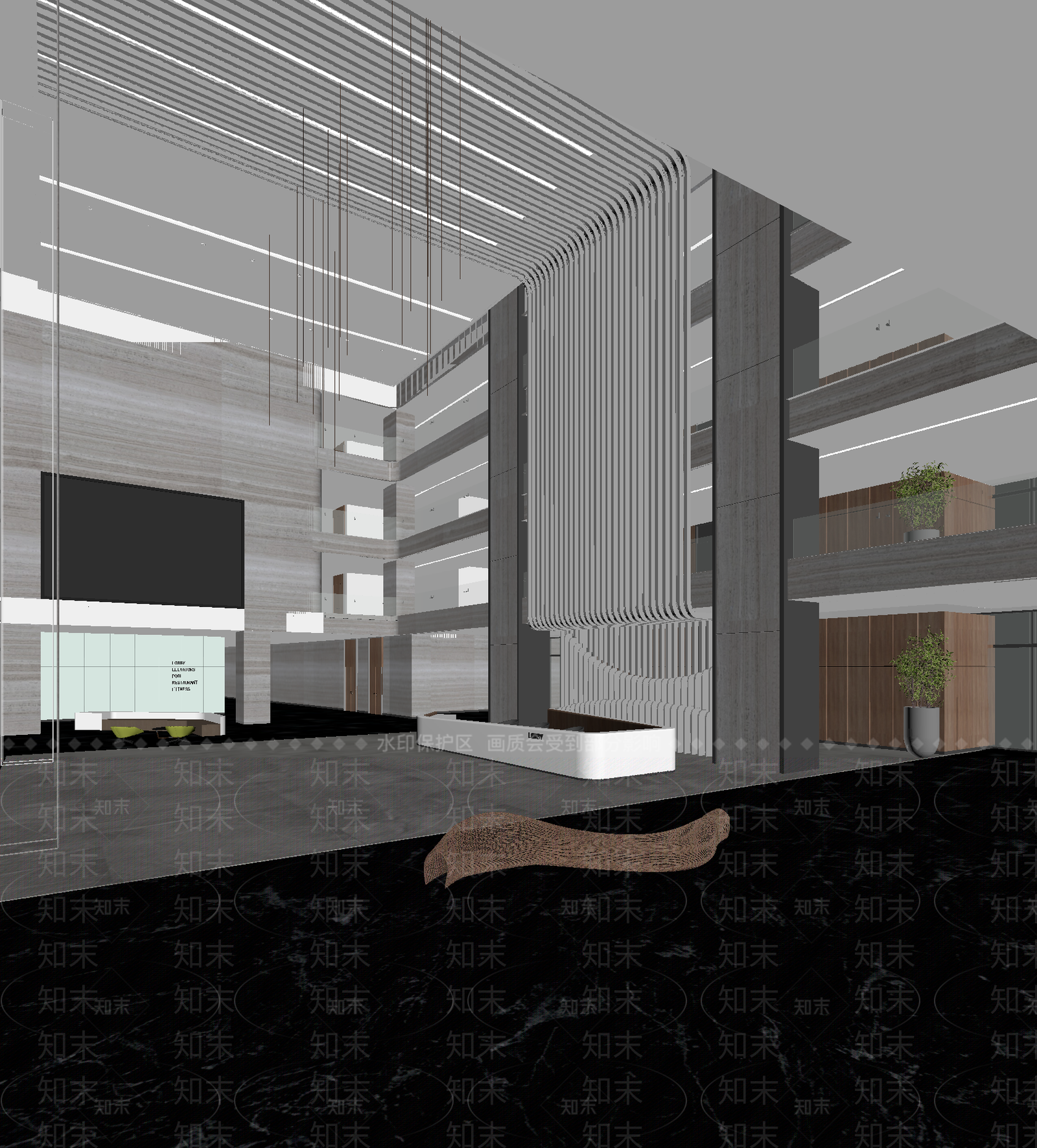 现代售楼处3D模型下载【ID:1214005545】