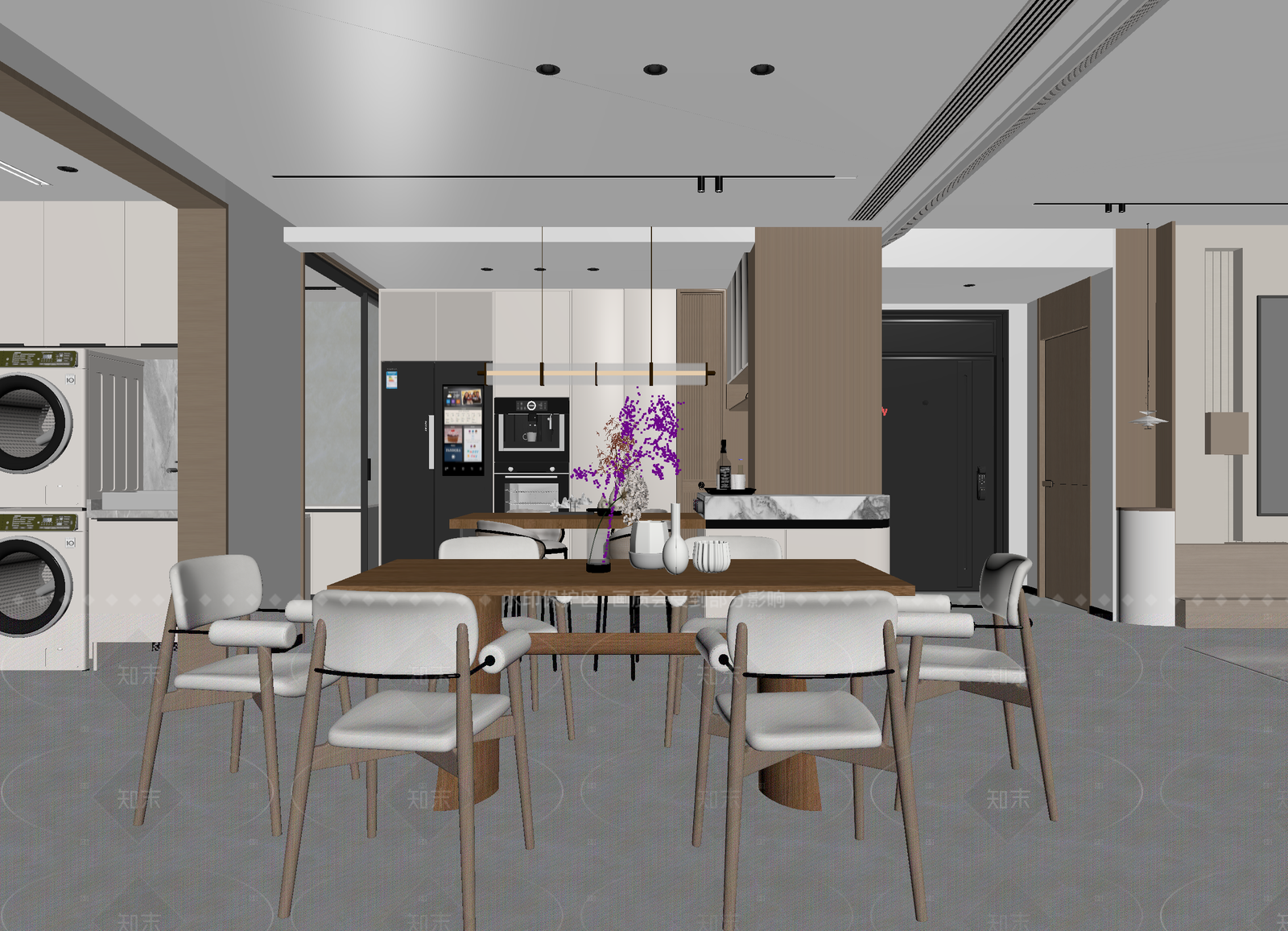 新中式家居餐厅3D模型下载【ID:1214572605】
