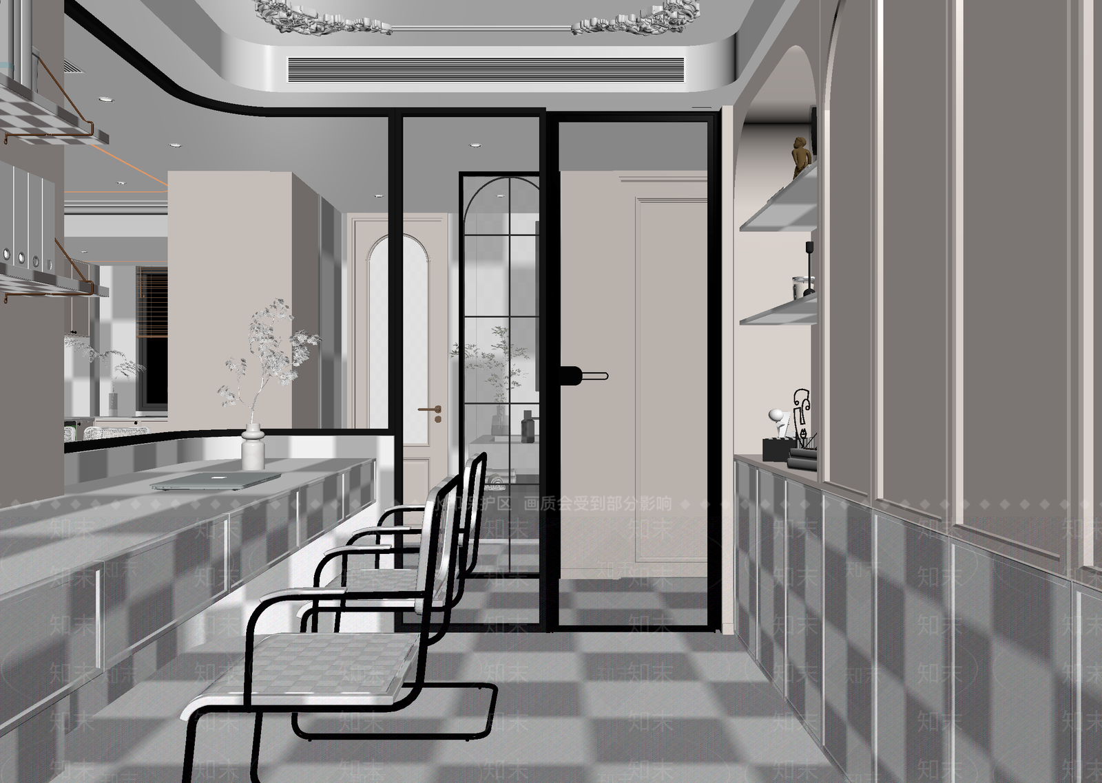法式咖啡厅3D模型下载【ID:1214430457】