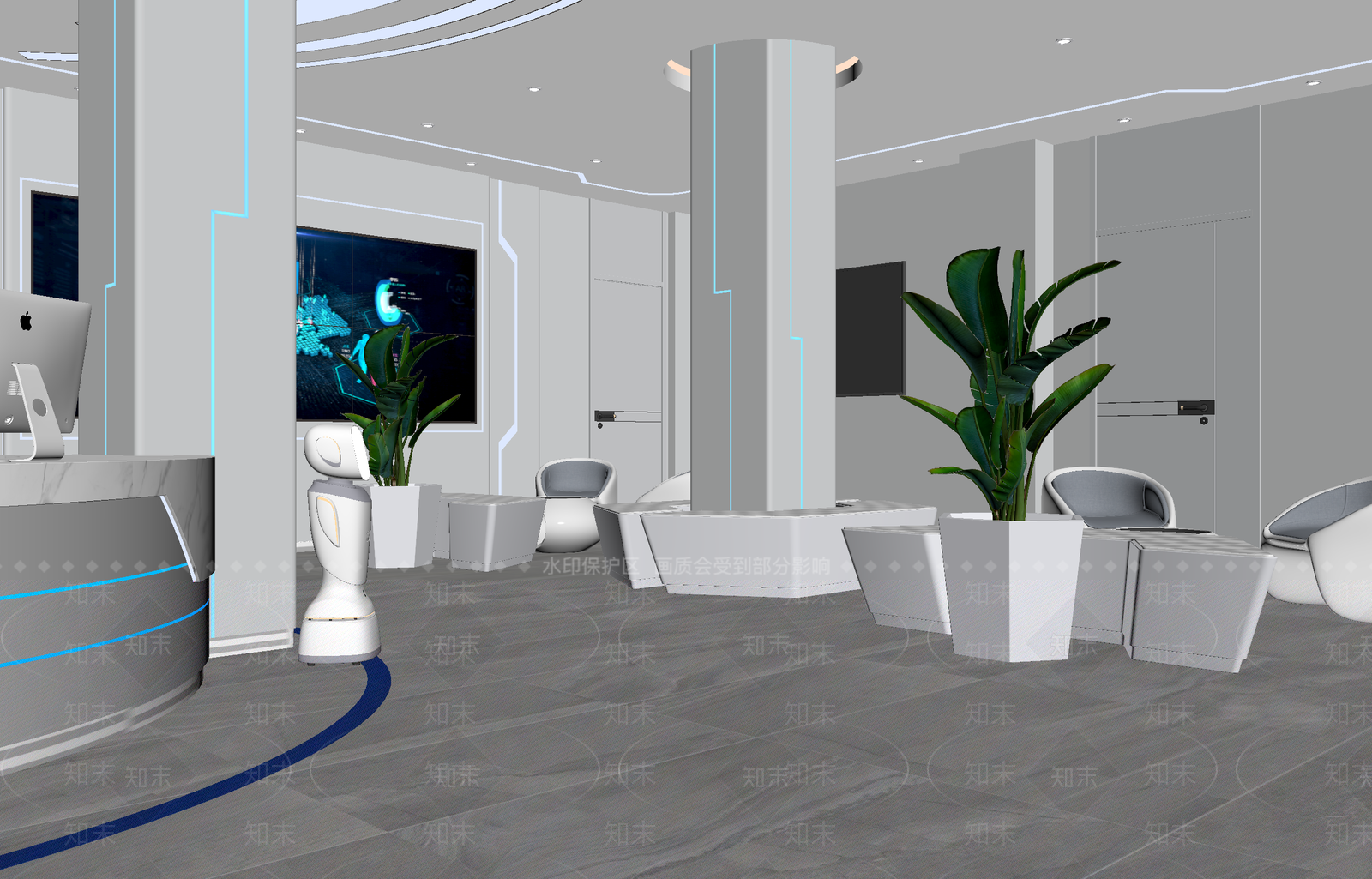 现代售楼处3D模型下载【ID:1213958461】