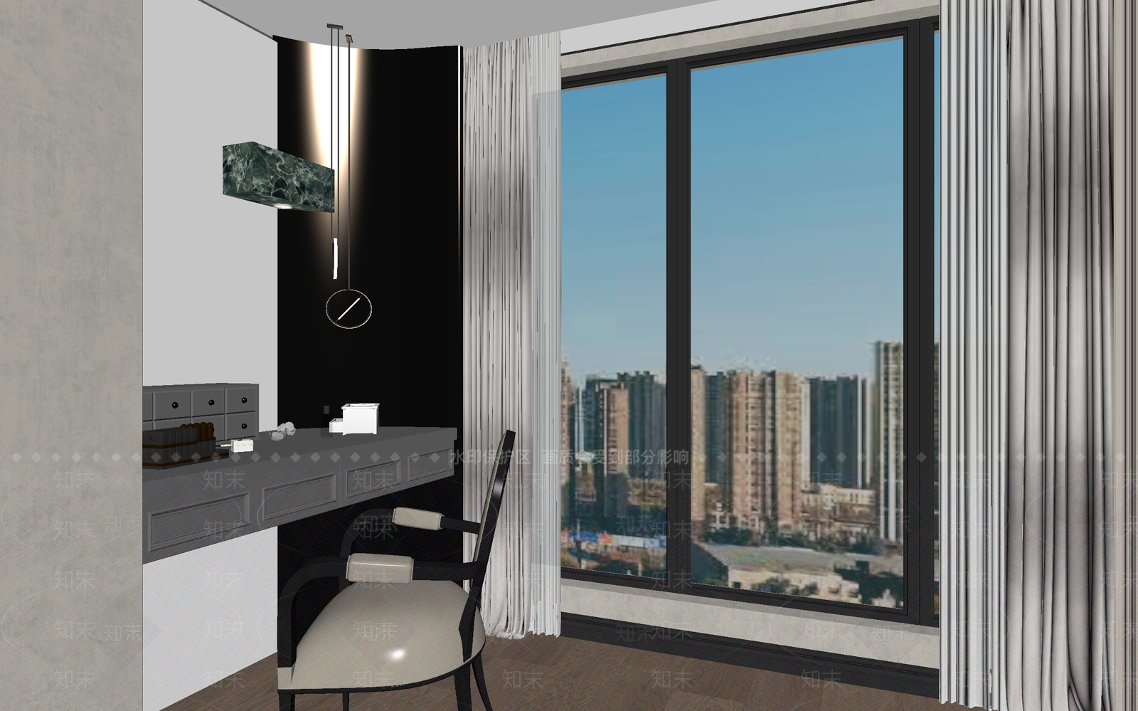 美式书房3D模型下载【ID:1215174039】