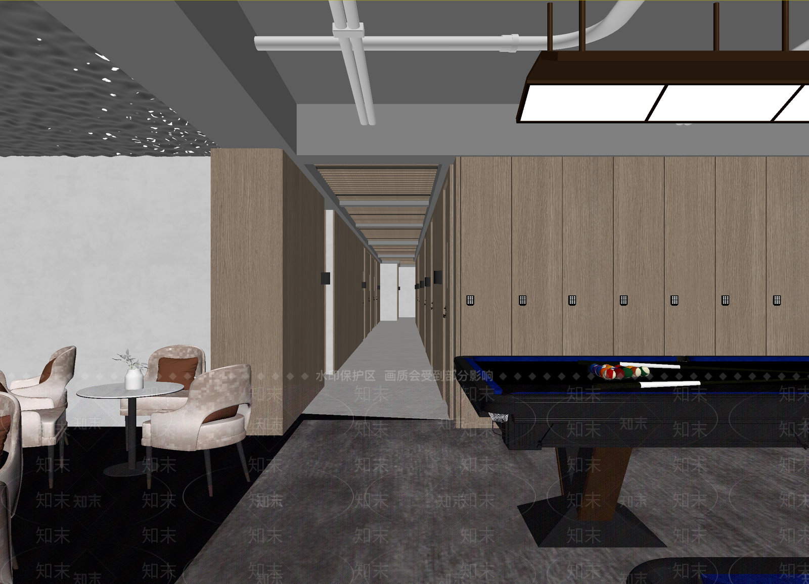 台球室3D模型下载【ID:1214082641】