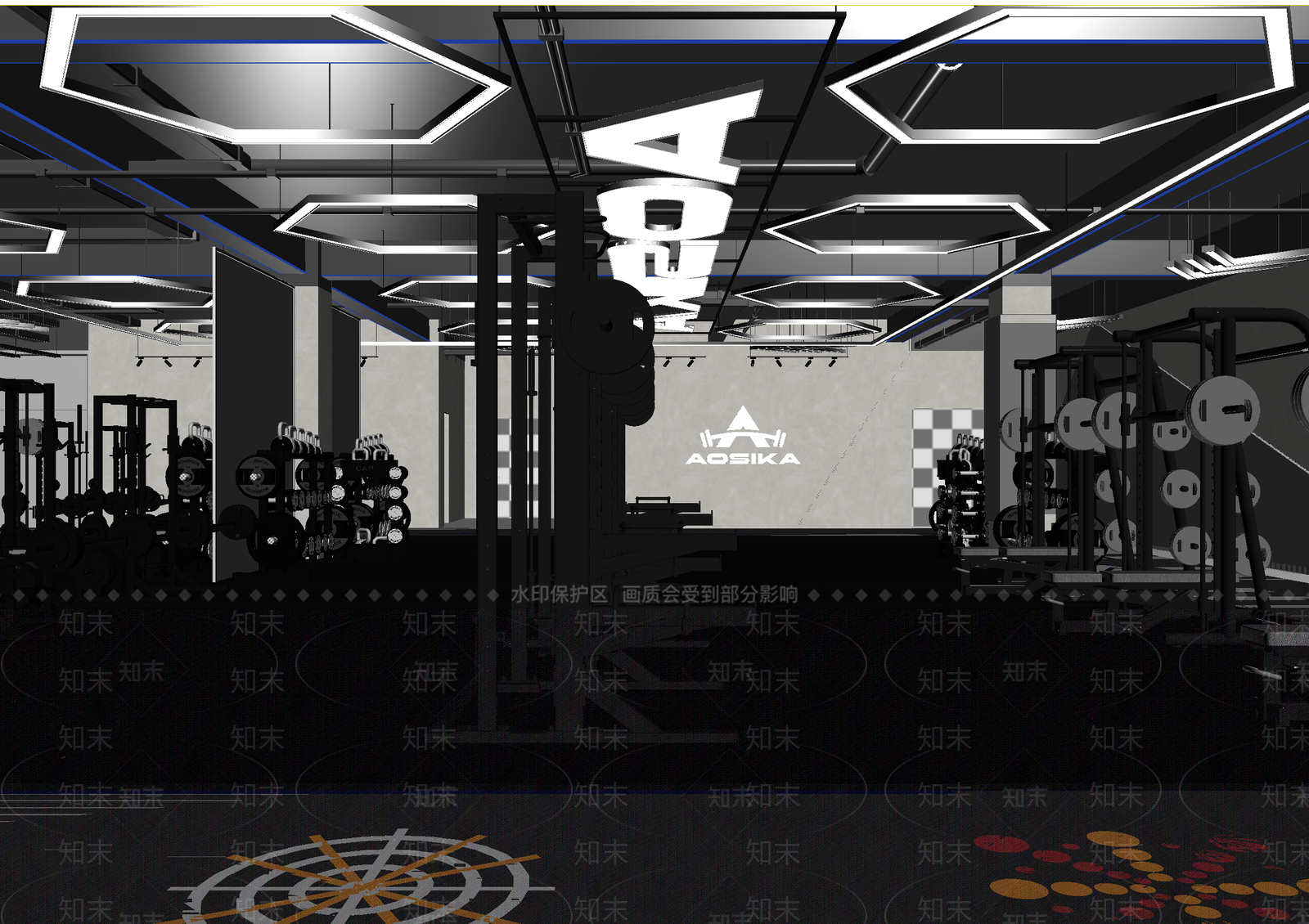 工业健身房3D模型下载【ID:1214789438】