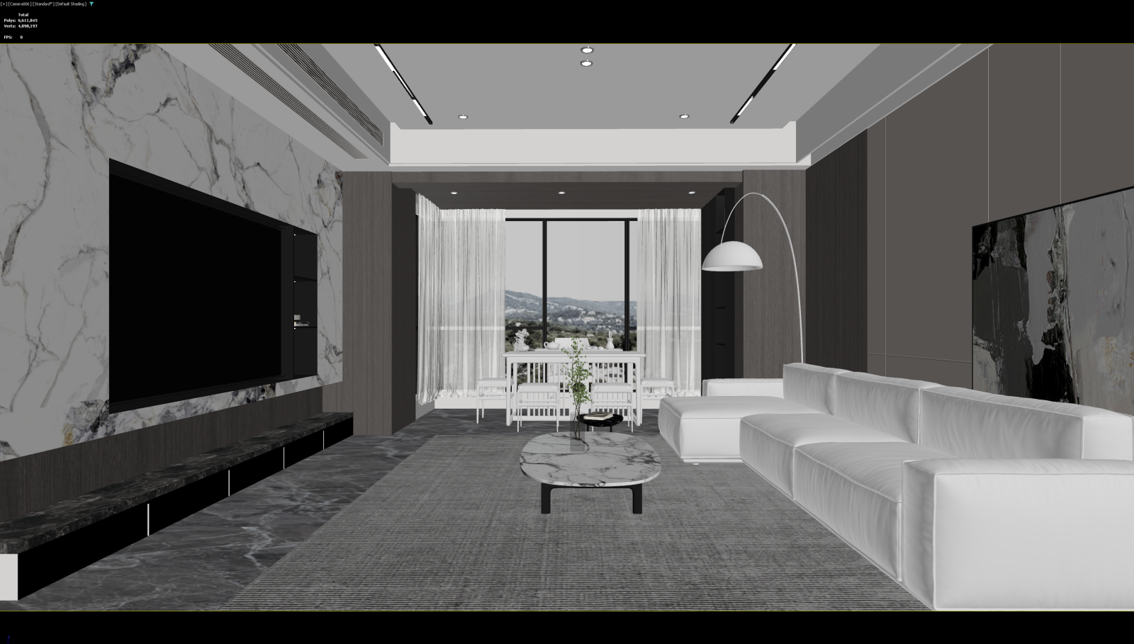 现代客餐厅3D模型下载【ID:1221594968】