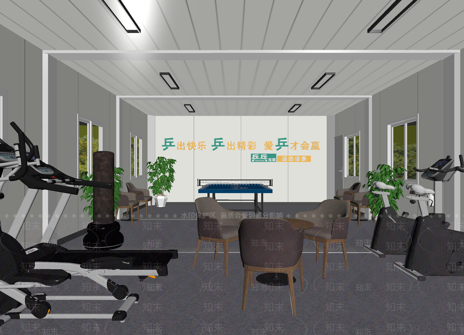 健身房3D模型下载【ID:1214013724】