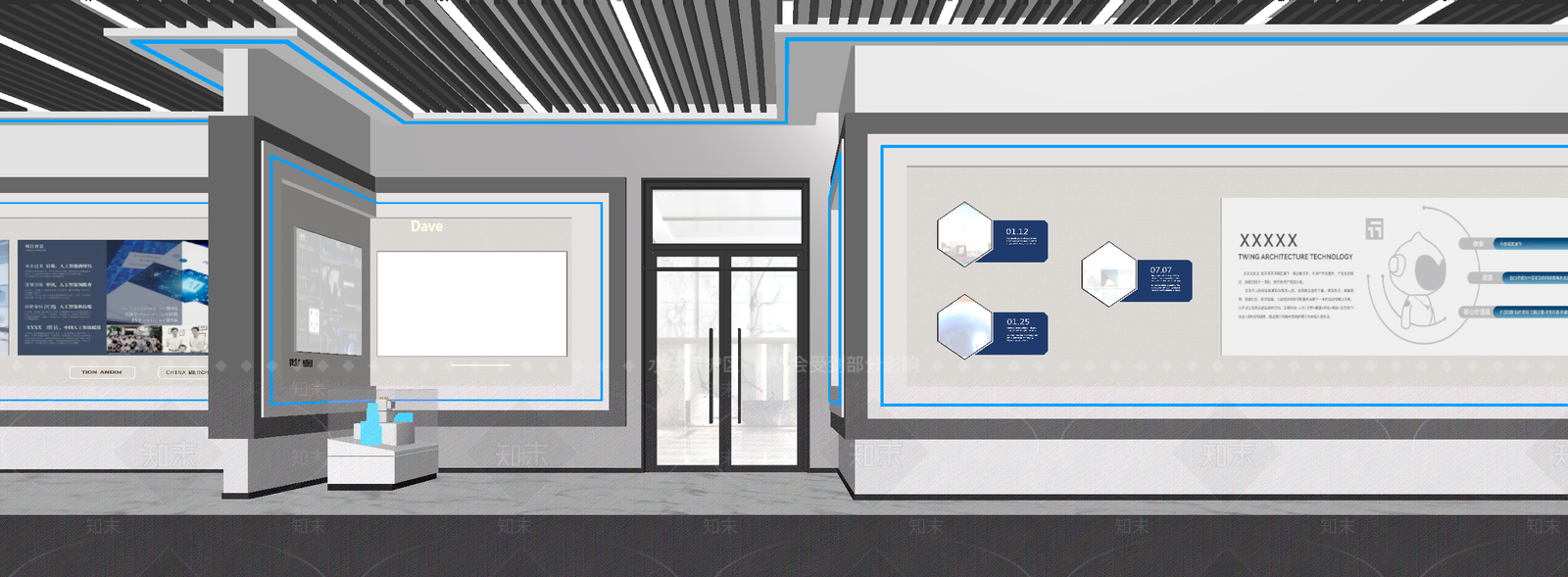 现代科技展厅3D模型下载【ID:1214654064】