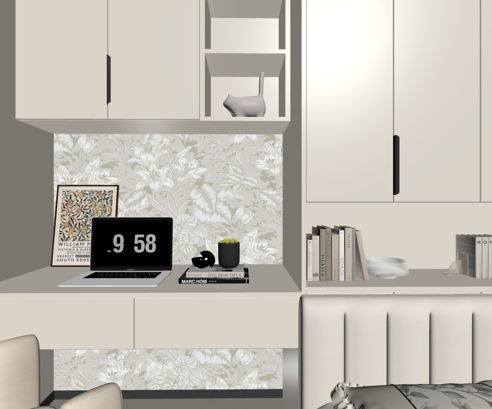 法式书房3D模型下载【ID:1221482989】