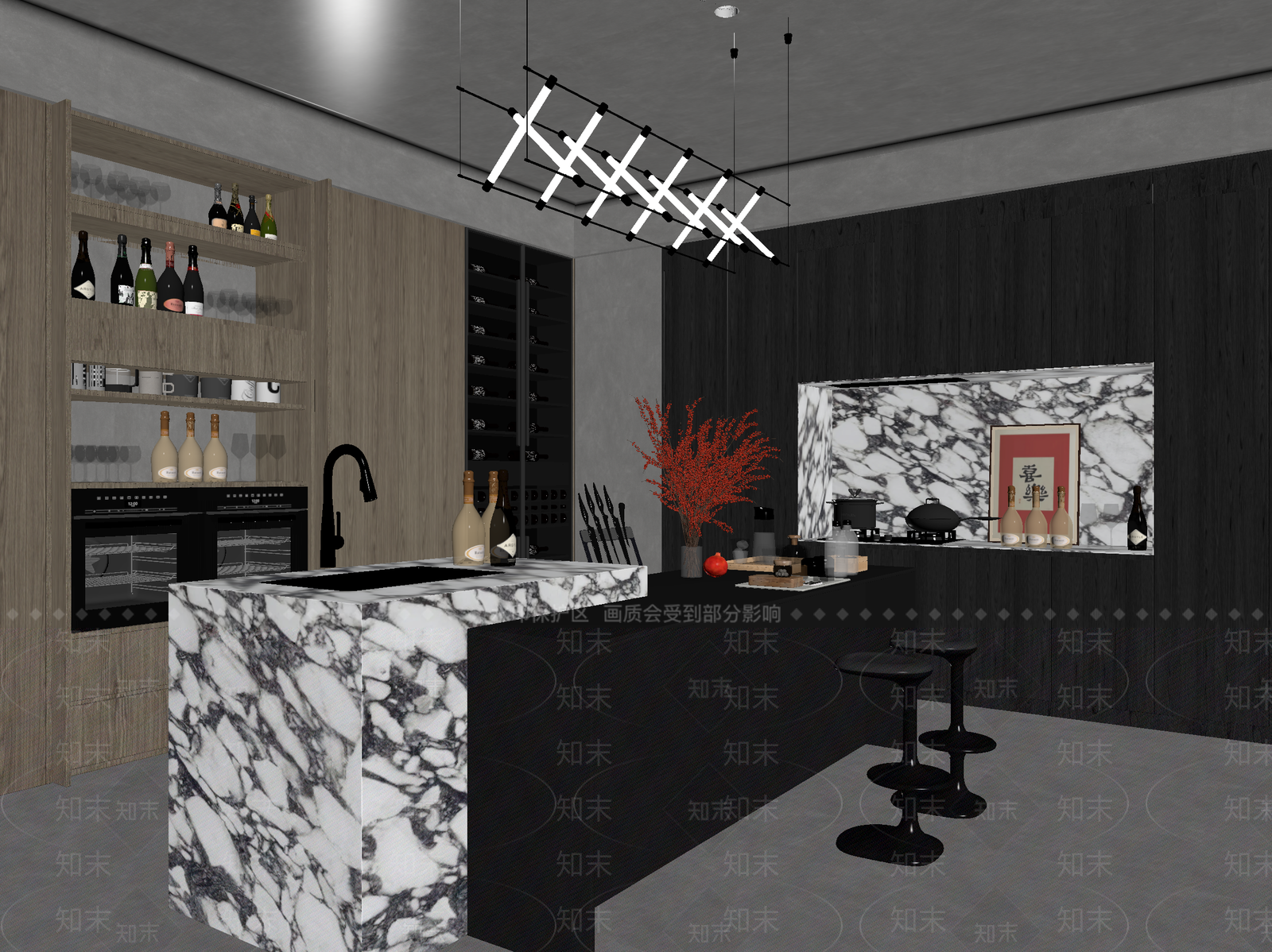 现代酒吧3D模型下载【ID:1214334335】