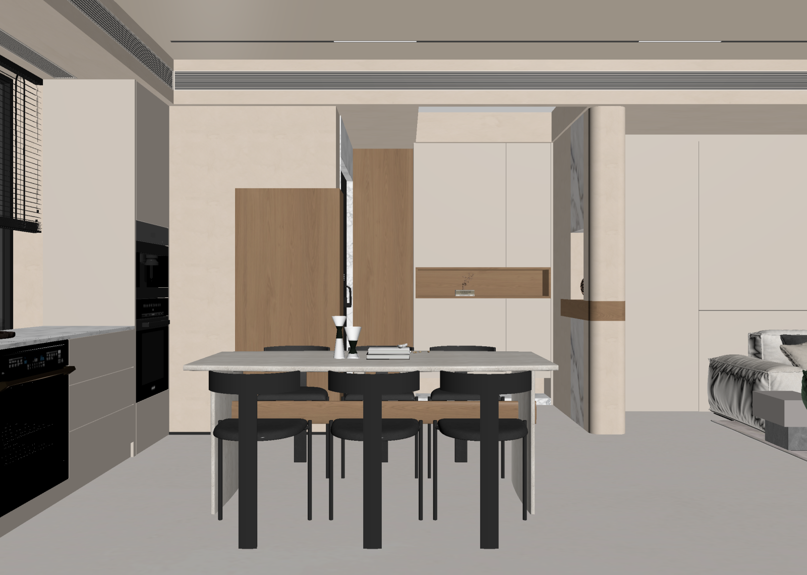 现代客餐厅3D模型下载【ID:1222008377】