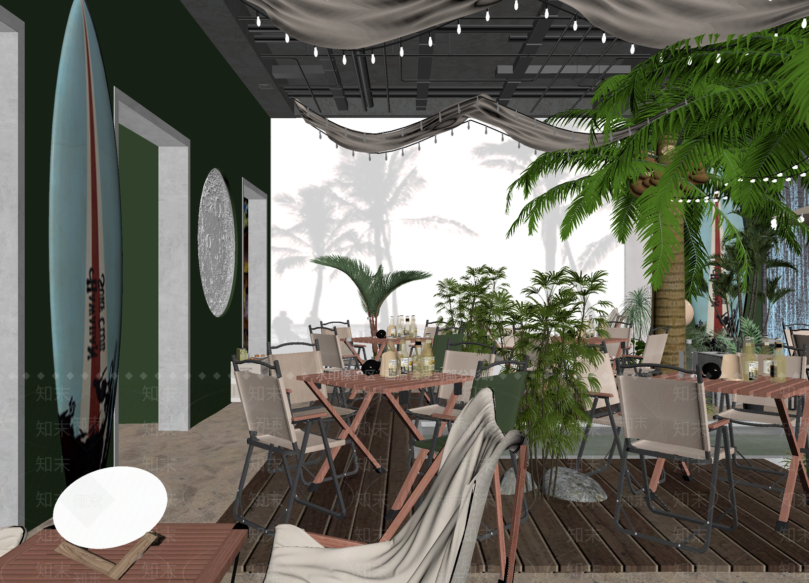 现代咖啡厅3D模型下载【ID:1214140578】