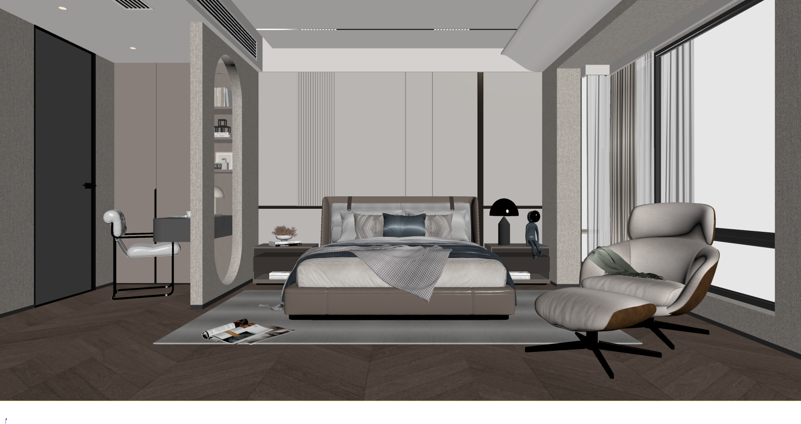 现代家居卧室3D模型下载【ID:1222015305】