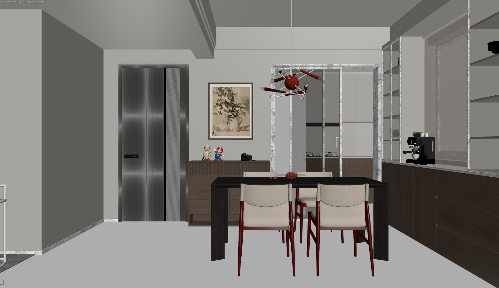 现代家居餐厅3D模型下载【ID:1222010815】