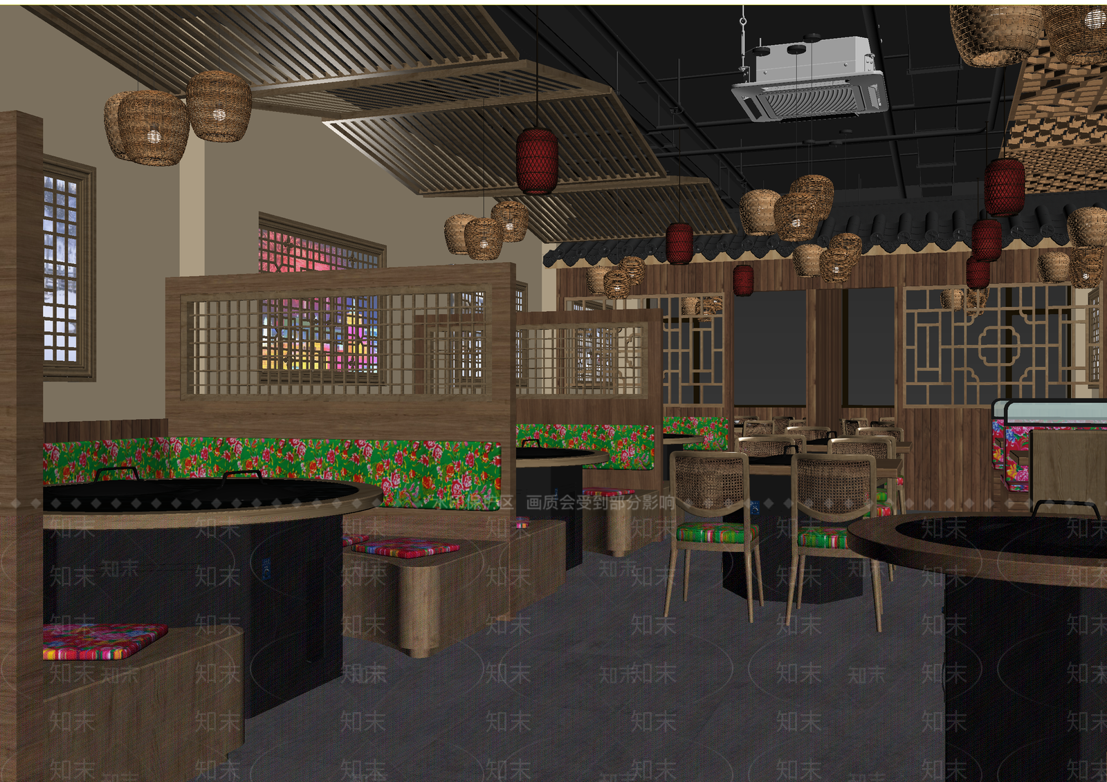 现代火锅店3D模型下载【ID:1214048020】