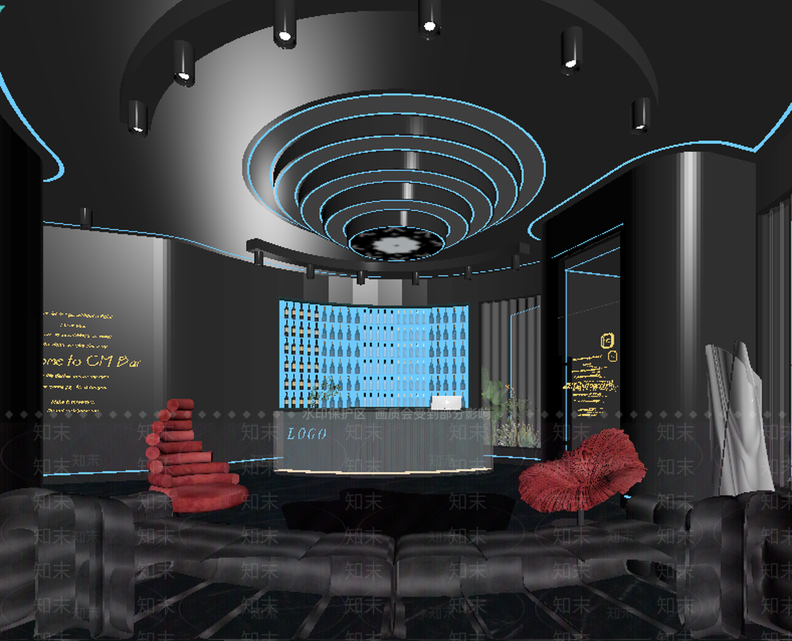 现代酒吧3D模型下载【ID:1213912640】