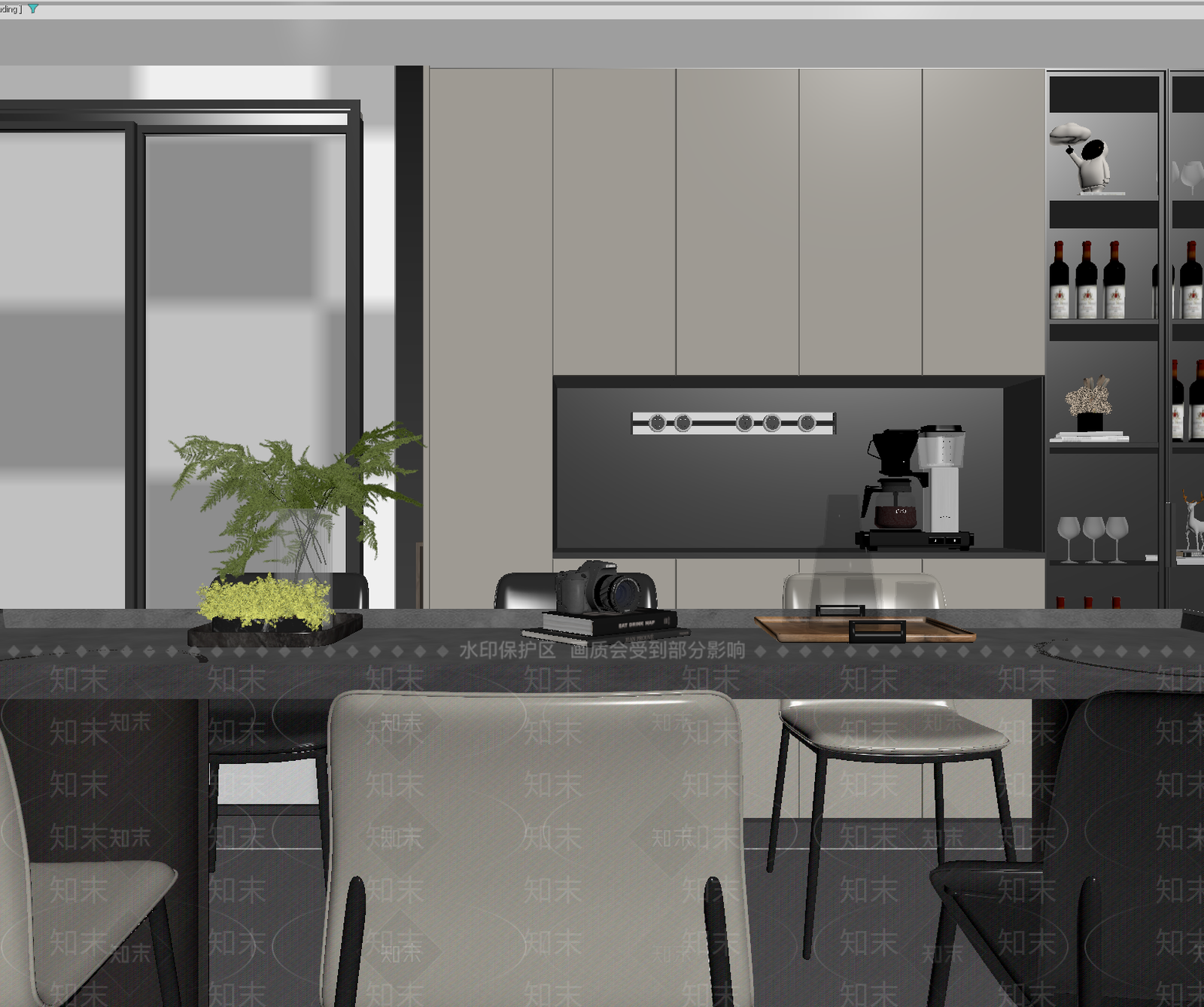 现代咖啡厅3D模型下载【ID:1214452359】