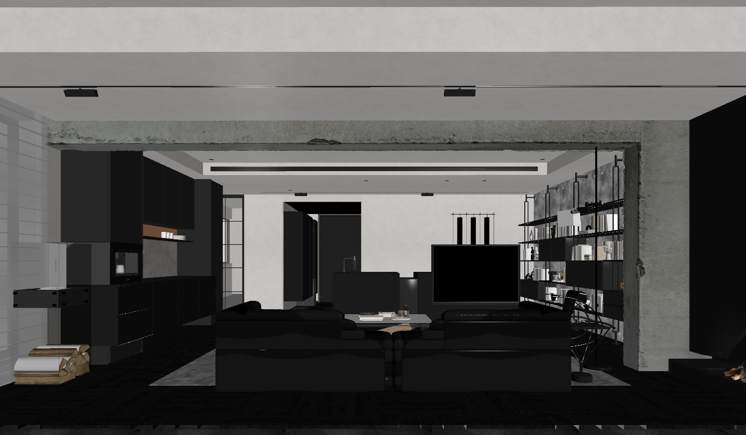 现代客餐厅3D模型下载【ID:1221995287】