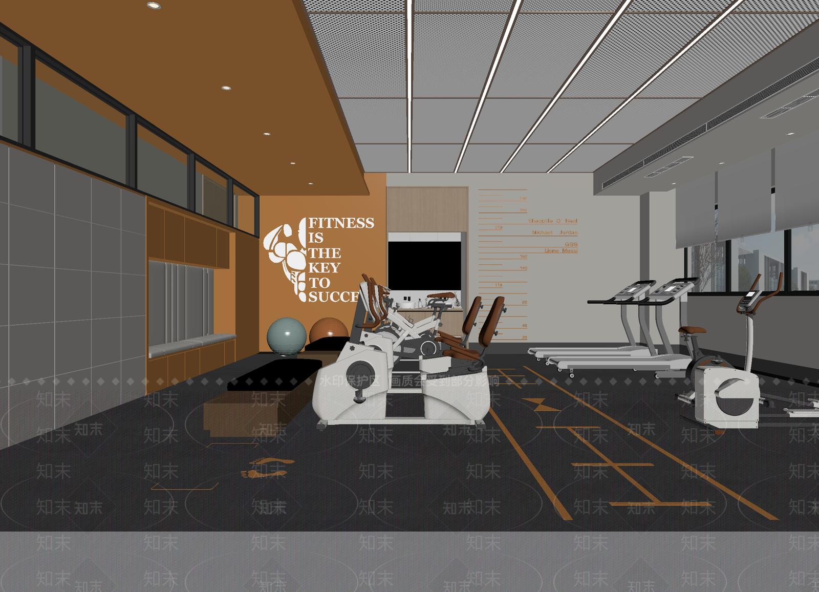 现代健身房3D模型下载【ID:1214102783】