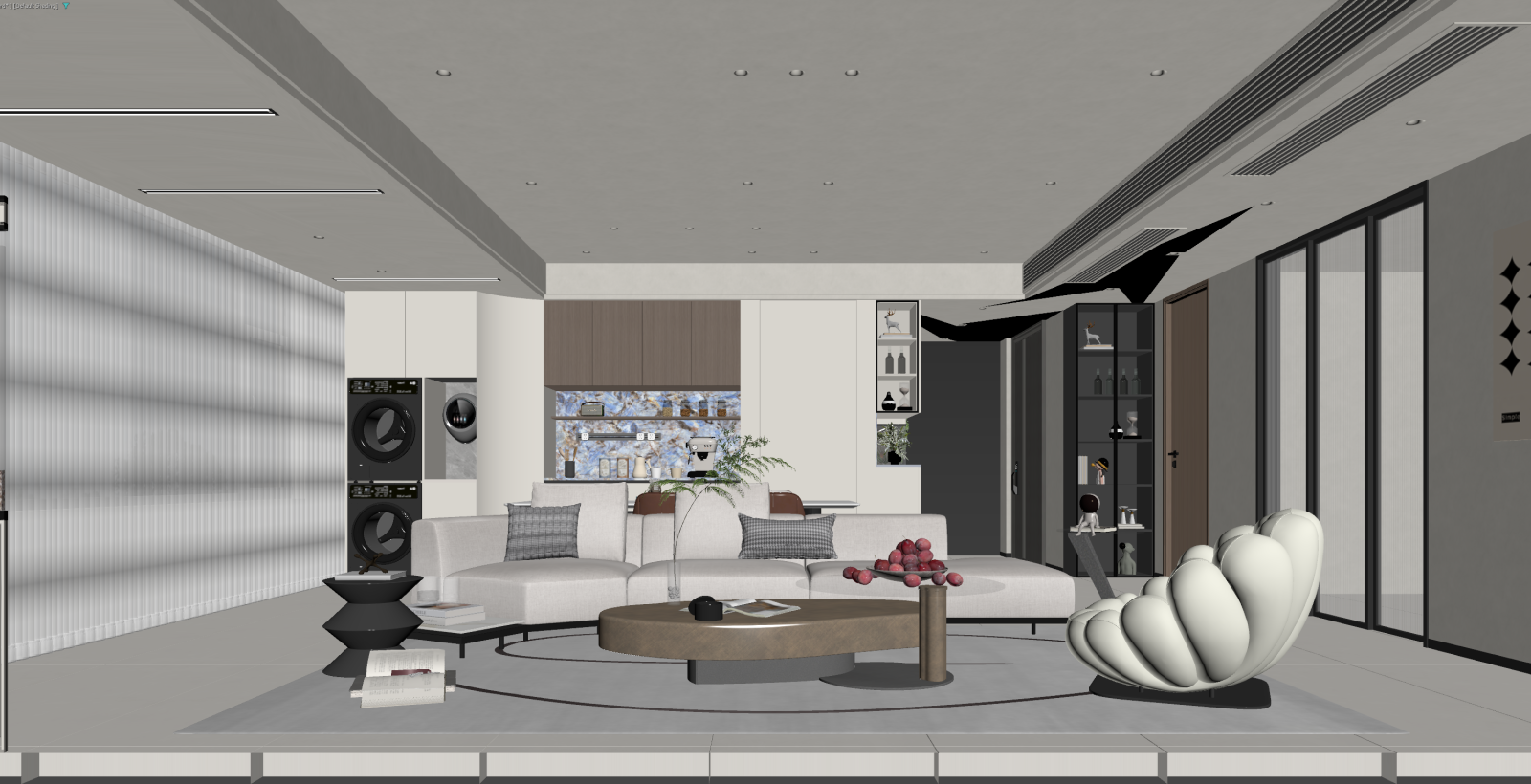 现代客餐厅3D模型下载【ID:1221480660】