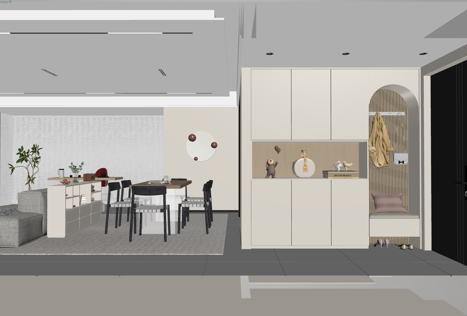 现代客餐厅3D模型下载【ID:1221825015】
