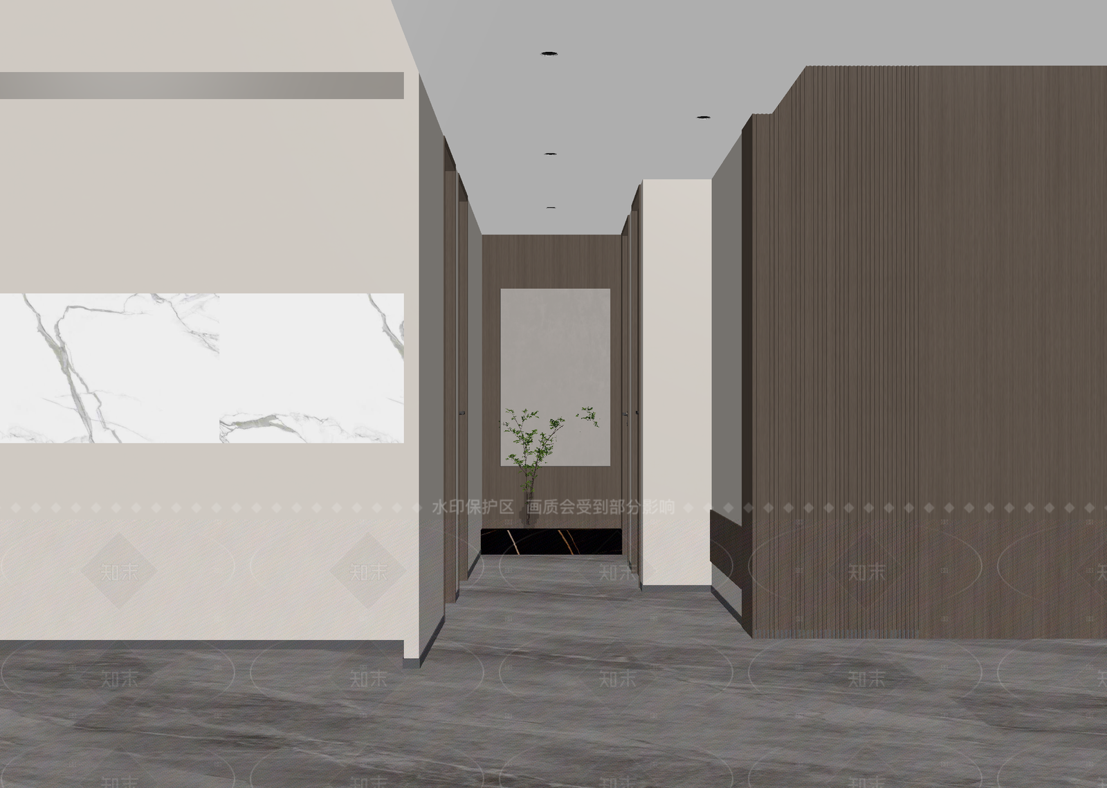 现代走廊3D模型下载【ID:1214608318】